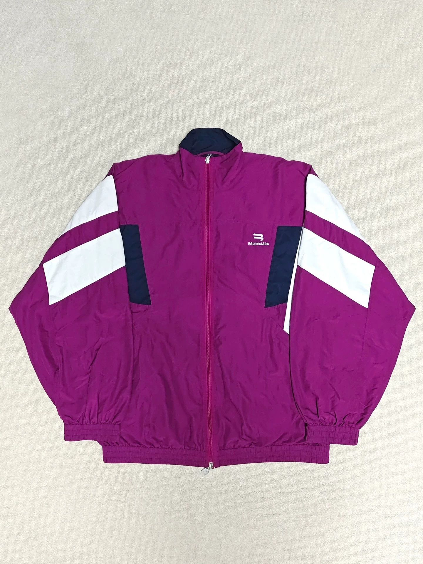 Balenciaga Balenciaga 22ss show SportyB embroidered pink black color blocked nylon school uniform jacket Size US XS / EU 42 / 0 - 1 Thumbnail