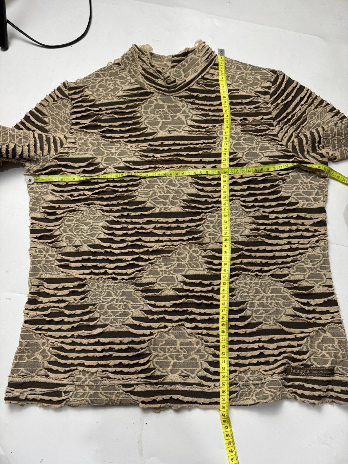 20471120 × Beauty Beast × Japanese Brand Japanese Biangca Zigzag Mesh Long Sleeve Size US S / EU 44-46 / 1 - 7 Thumbnail