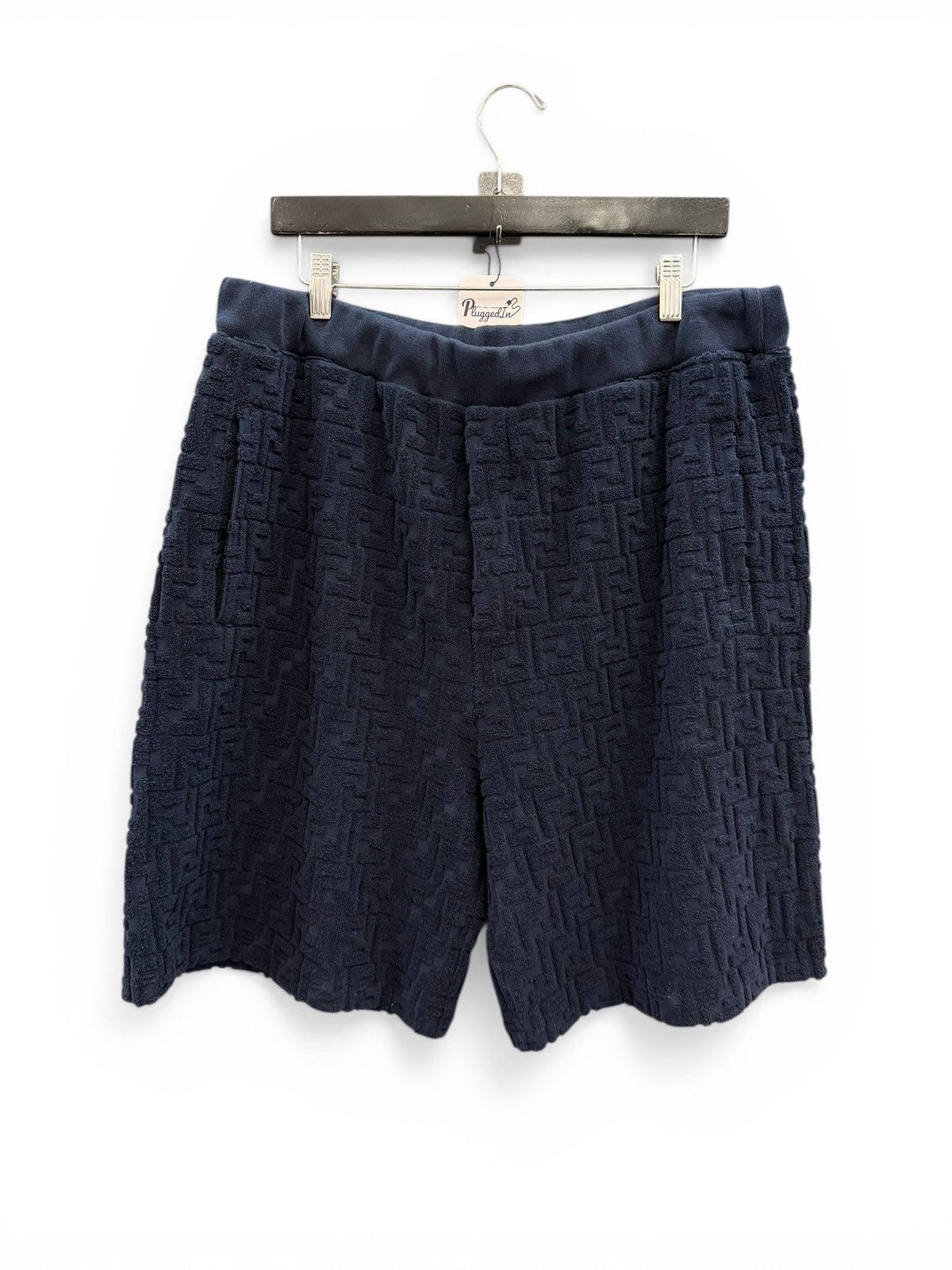 Fendi Fendi F Print Navy Towel Shorts Size US 38 / EU 54 - 1 Thumbnail