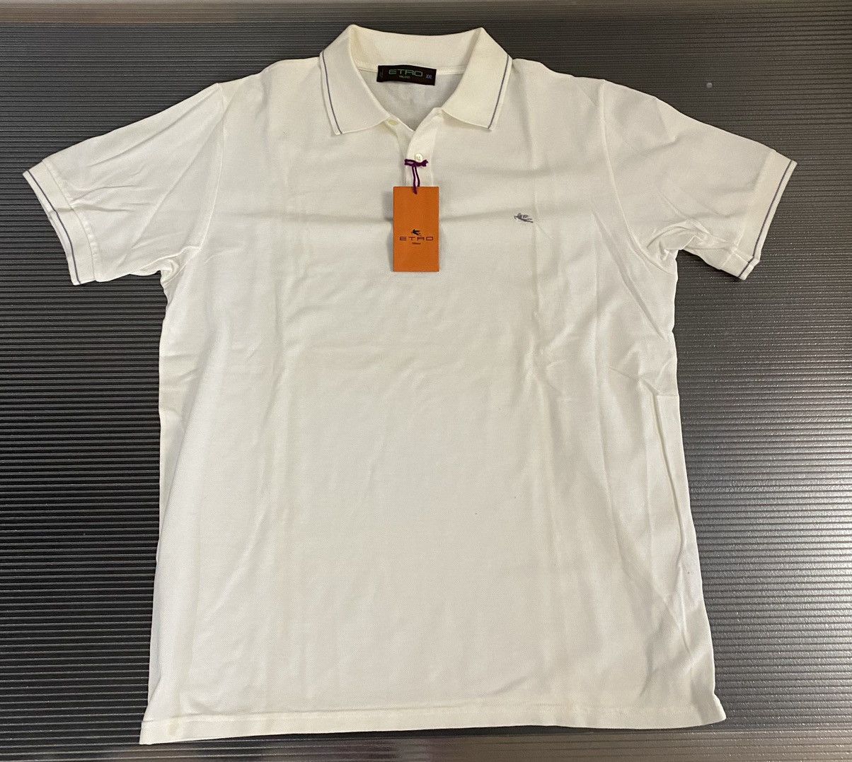 Etro Etro 🇮🇹 white open polo XXL NWT Size US XXL / EU 58 / 5 - 1 Thumbnail