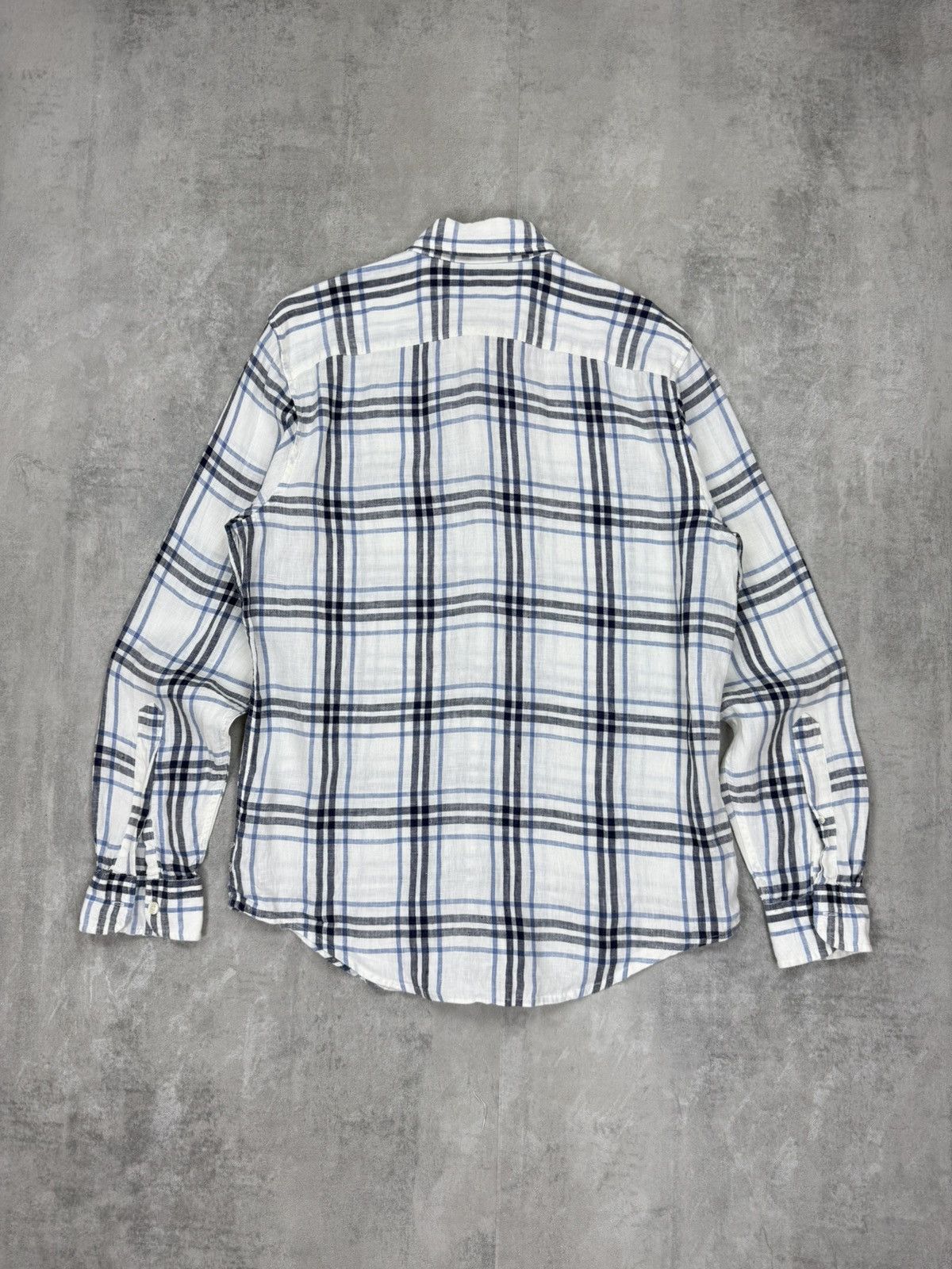 Abercrombie & Fitch Abercrombie & Fitch linen checkered shirt long sleeve Large Size US L / EU 52-54 / 3 - 3 Thumbnail