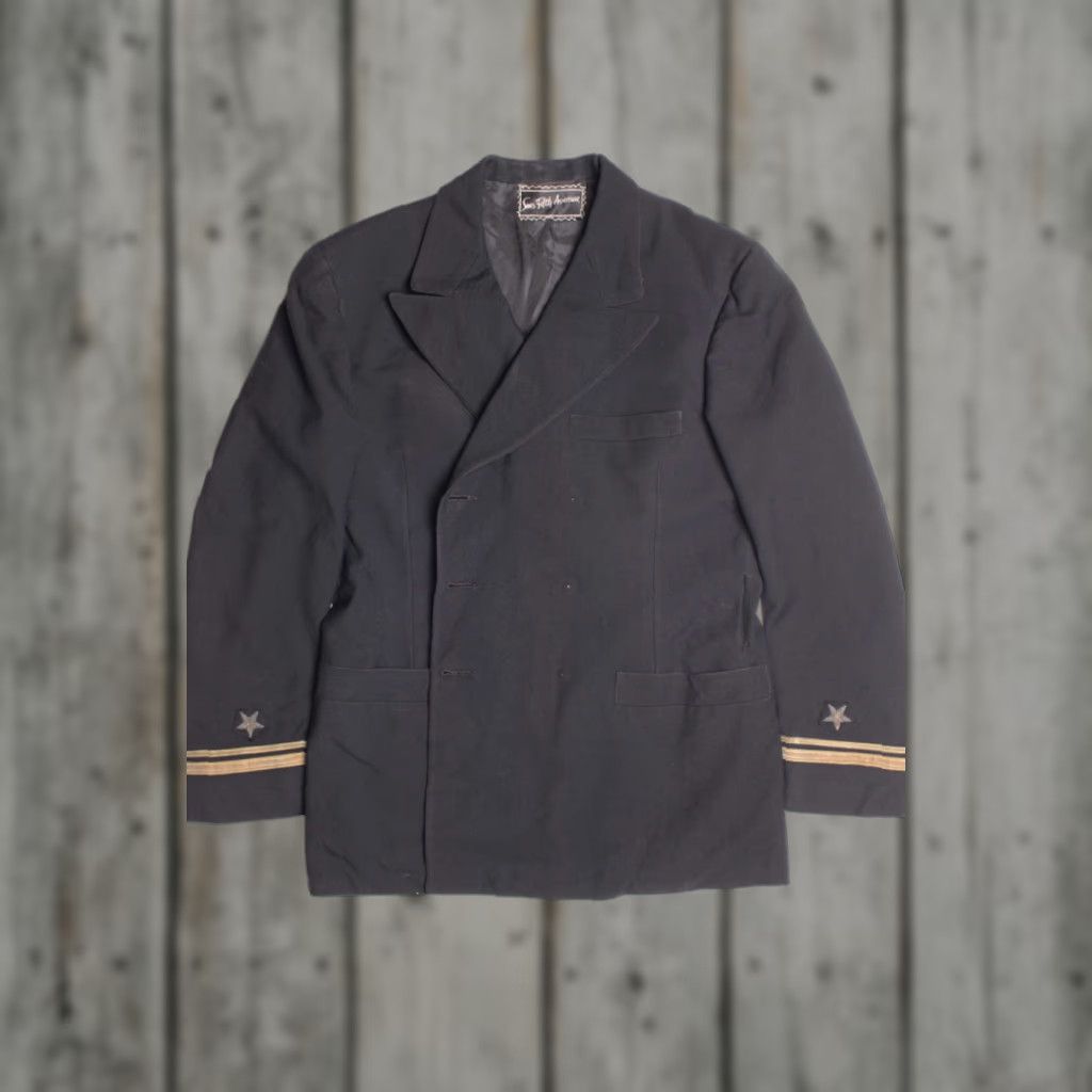 Avenue VINTAGE Saks Fifth Avenue Black Military Style Tuxedo Jacket Small 142 Saks Fifth Avenue Jacket Black Small 142 Mens Womens Girls Boys Size 36R - 1 Thumbnail