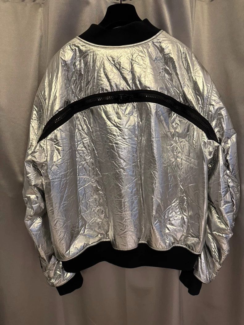 Dries Van Noten dries van noten Liquid Silver Back Zip Pleated Jacket 2501 Size US L / EU 52-54 / 3 - 2 Thumbnail