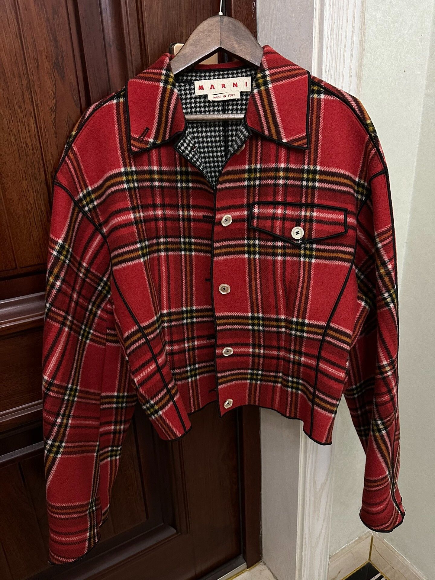 Marni Marni Wool Jacket with Check Pattern Size M / US 6-8 / IT 42-44 - 1 Thumbnail