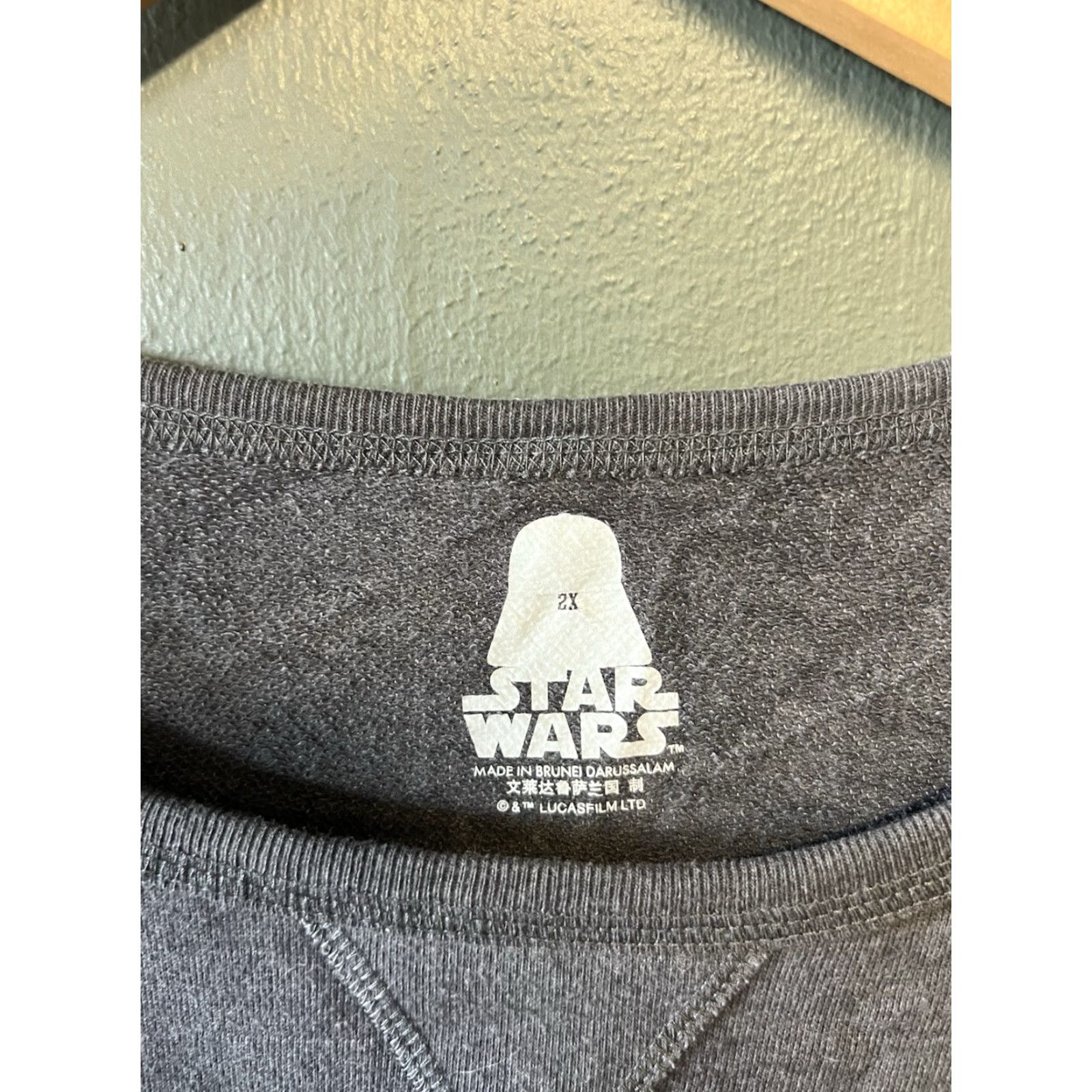 Star Wars Star Wars Womens Gray Long Sleeve Pullover Shirt Round Neck Plus Size 2X Size XXL / US 16-18 / IT 52-54 - 3 Thumbnail