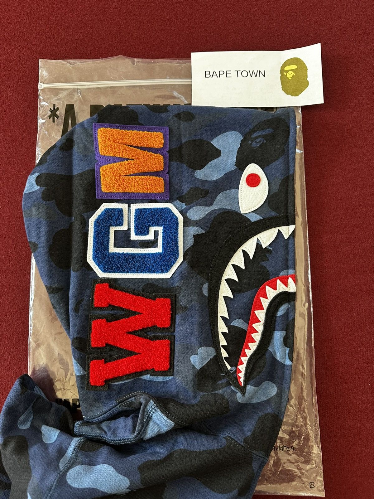 Bape COLOR CAMO FULL ZIP SHARK HOODIE (NAVY) Size US L / EU 52-54 / 3 - 2 Thumbnail