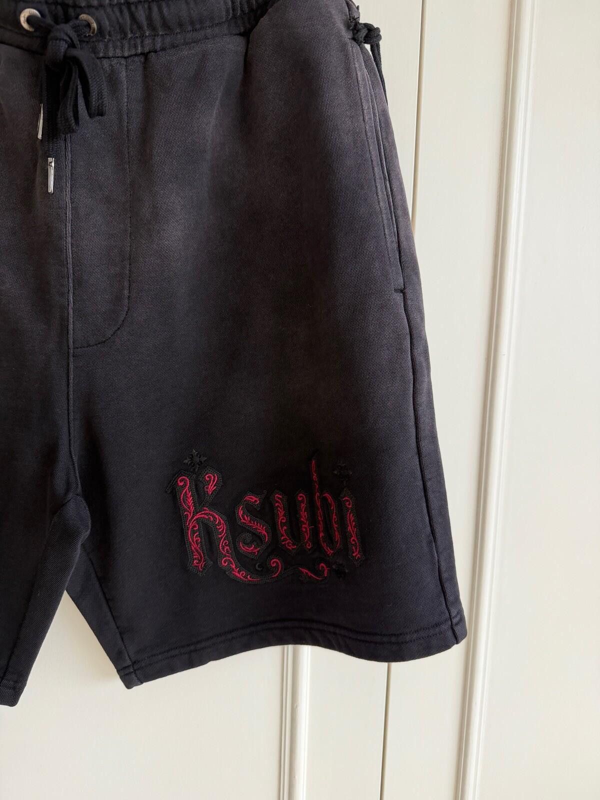 new Ksubi mens paise trak short black fade medium m shorts