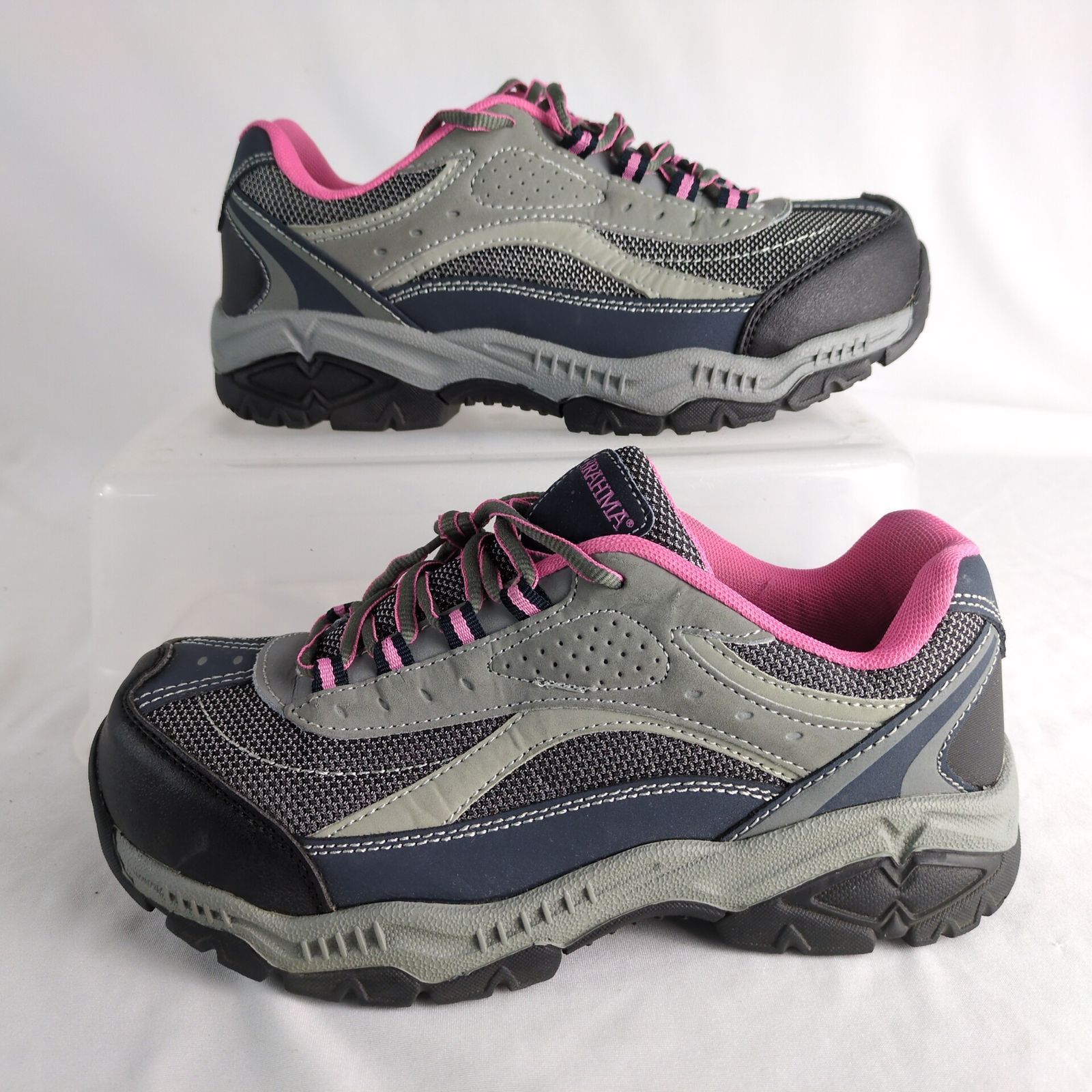 Other Brahma Sacha Steel Toe Safety Shoes Women's 8.5 Gray Pink Size US 8.5 / IT 38.5 - 2 Thumbnail