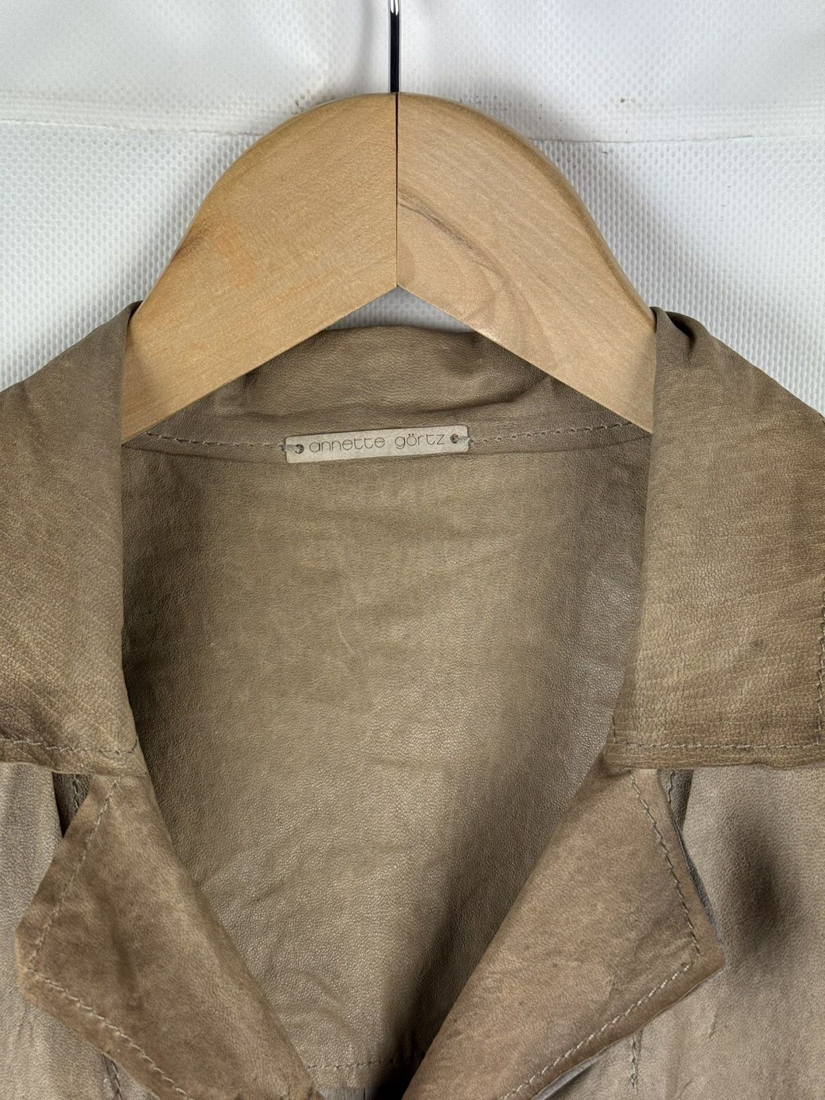 Annette Gortz Gortz Avant-Garde Lamb Leather Unlined Trench Coat Jacket Size S / US 4 / IT 40 - 7 Thumbnail