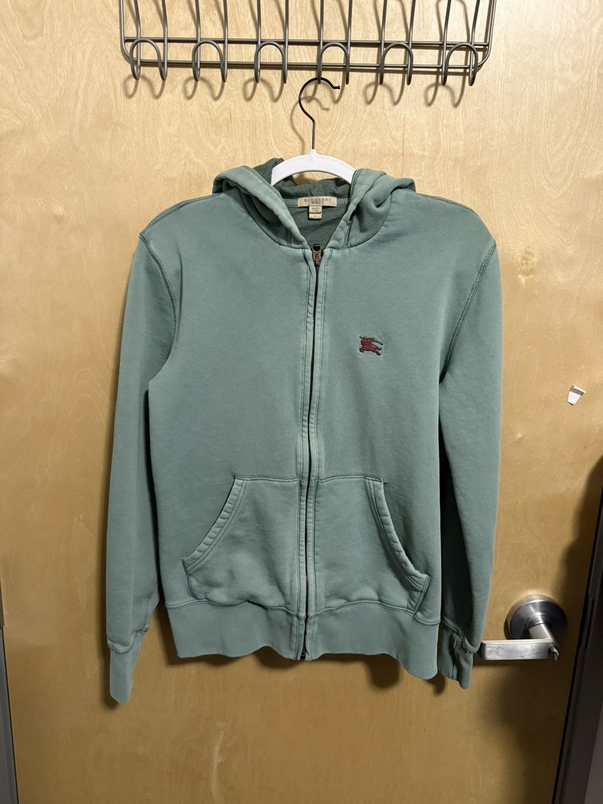 Sage green Burberry brit zipup