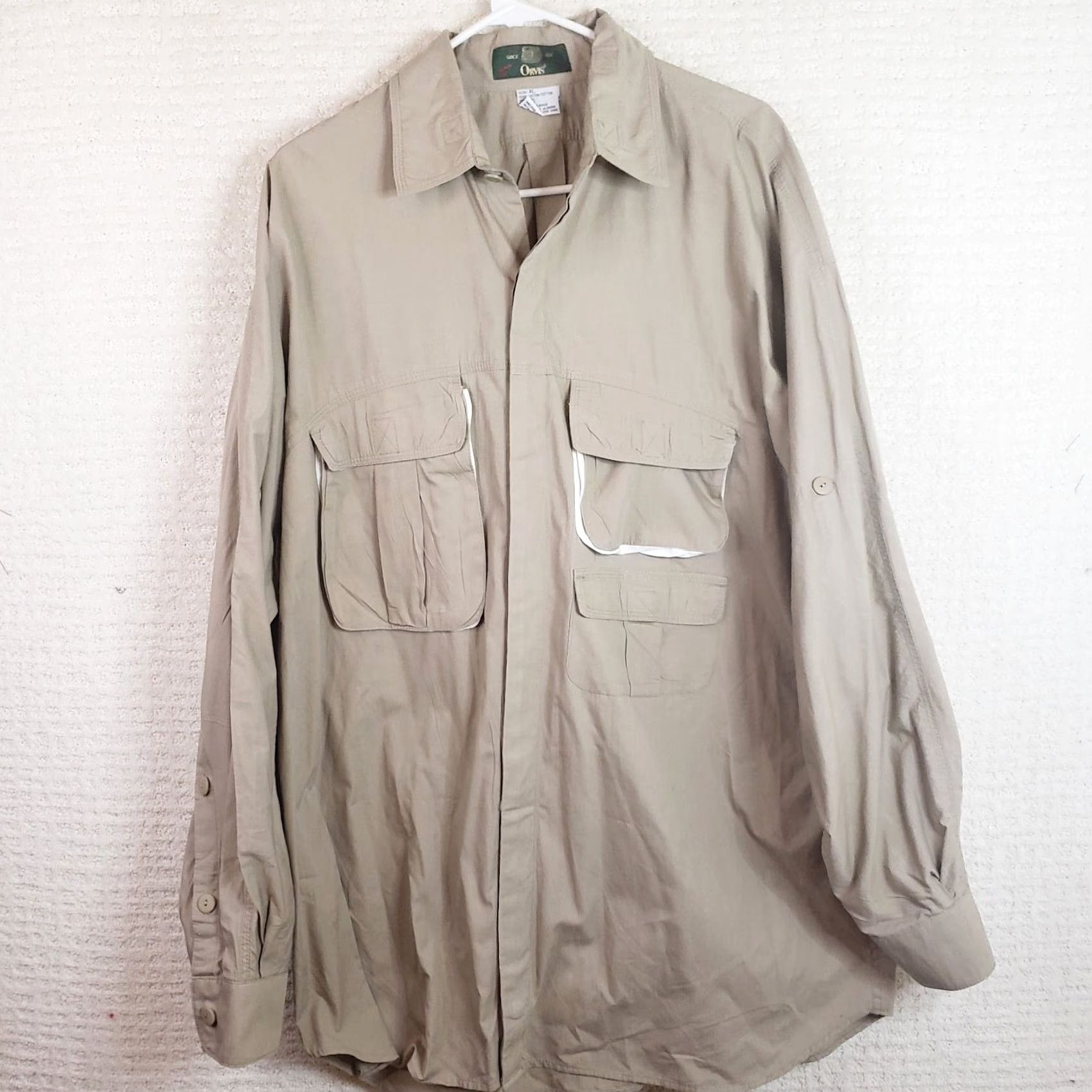 Orvis VINTAGE Orvis Brown Check Roll Sleeve Fishing shirt Men’s XL Oversized Size US XL / EU 56 / 4 - 2 Thumbnail