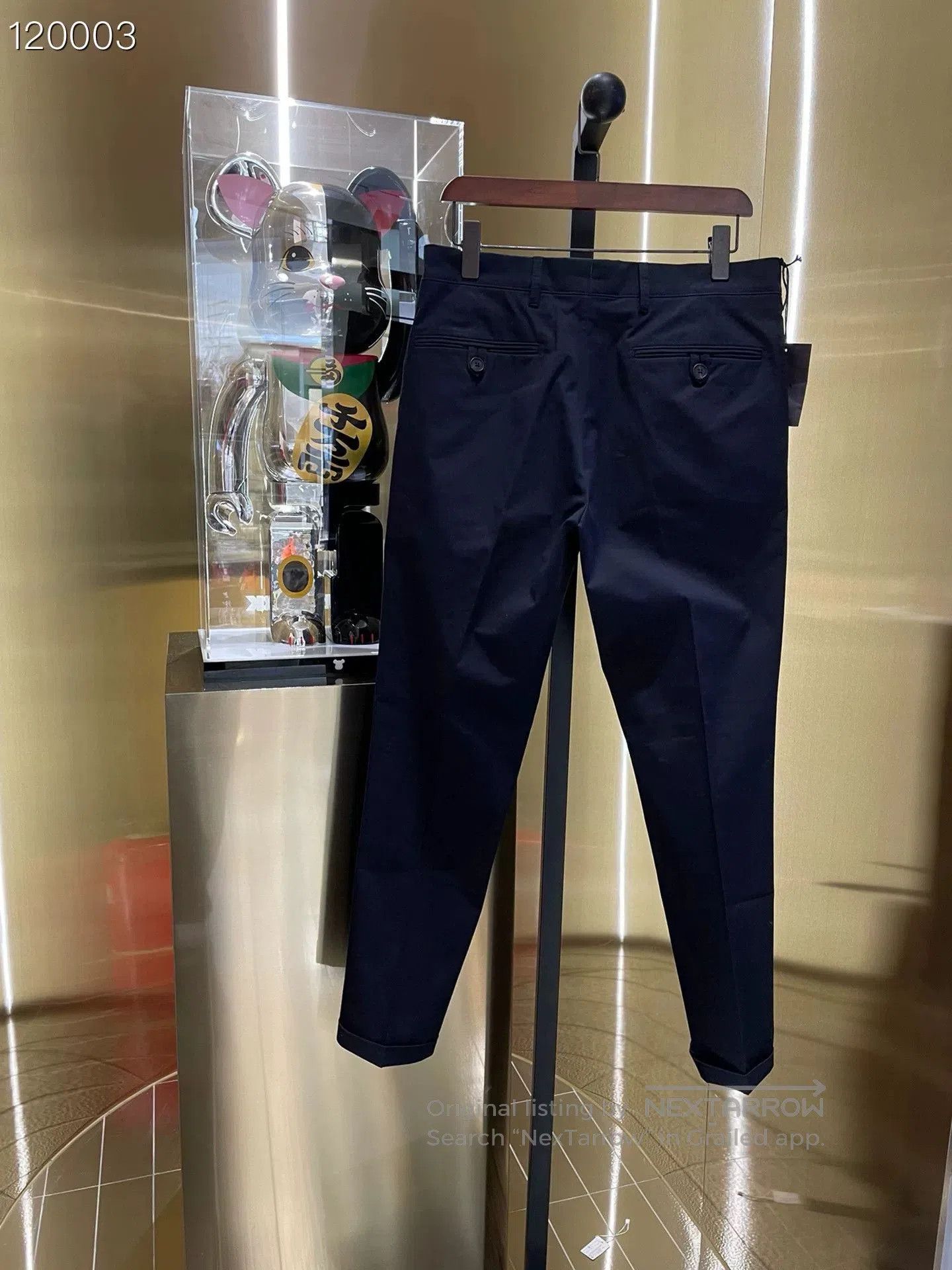 Prada Prada Dark Blue Wool Trousers Size 48. Size US 32 / EU 48 - 2 Thumbnail