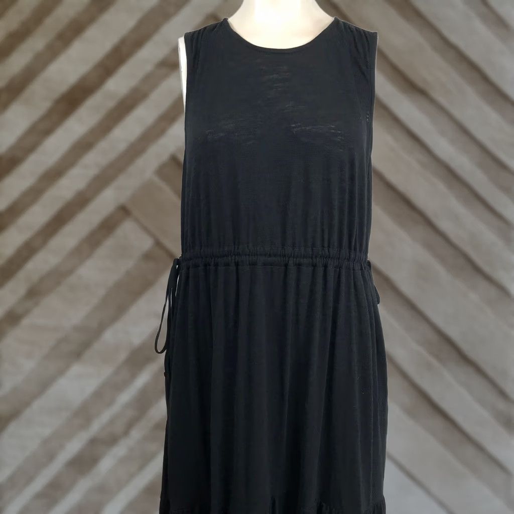 Vintage Caslon Womens Black Tiered Sleeveless Maxi Dress Drawstring Waist CN471772MI M Size M / US 6-8 / IT 42-44 - 1 Thumbnail