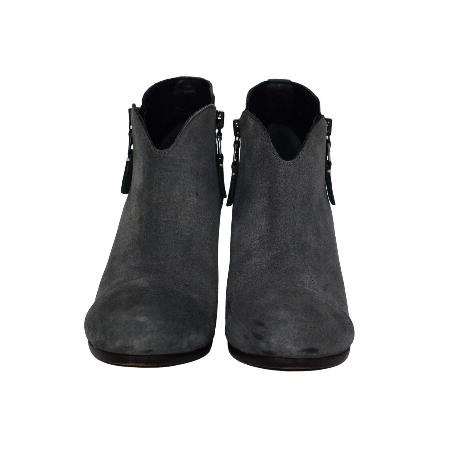 Rag & Bone B5 RAG & BONE Grey Nubuck Leather Ankle Bootie Shoes Sz 37 Size US 7 / IT 37 - 3 Thumbnail