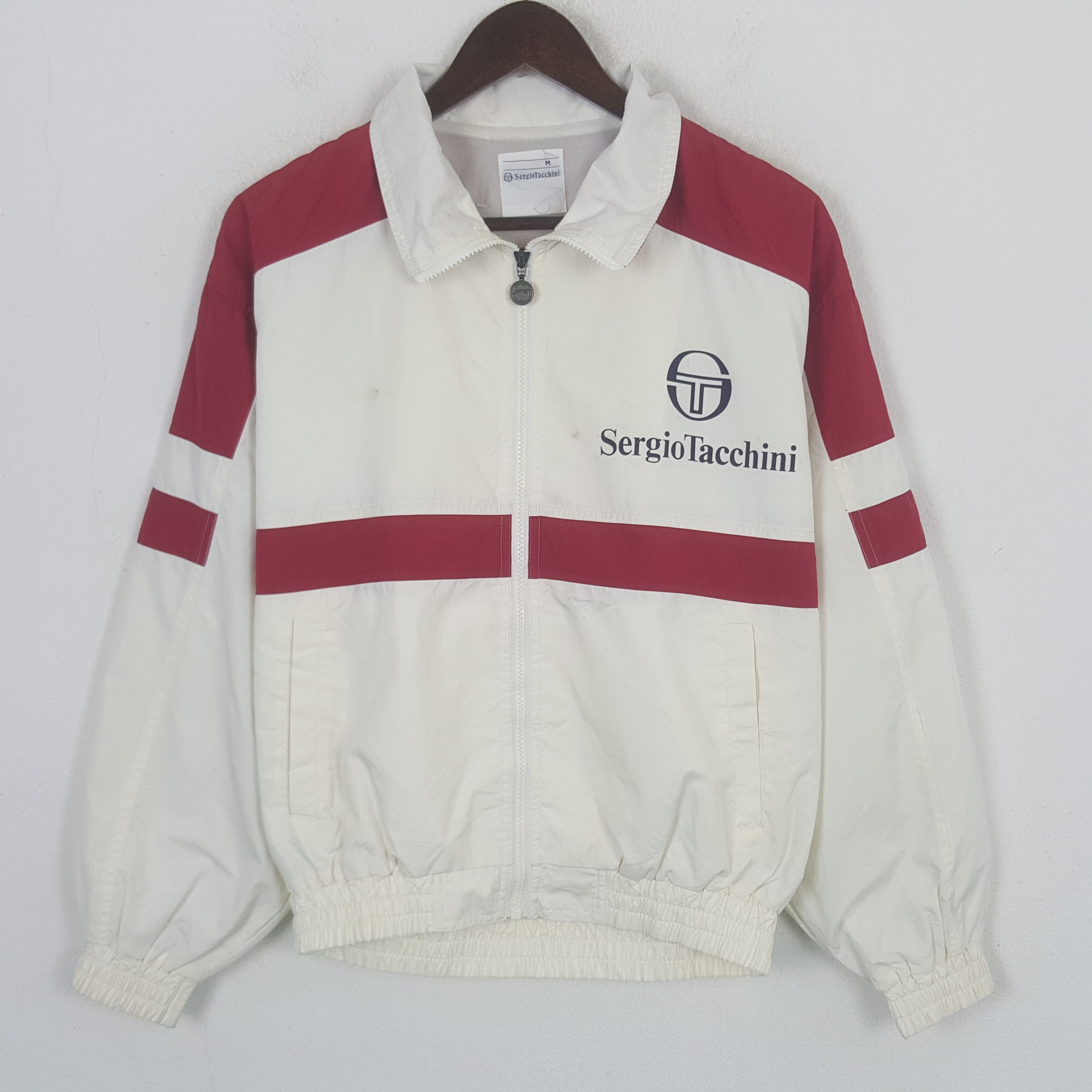 Sergio Tacchini Vintage Sergio Tacchini Zipper Windbreaker Jacket Size US M / EU 48-50 / 2 - 1 Thumbnail