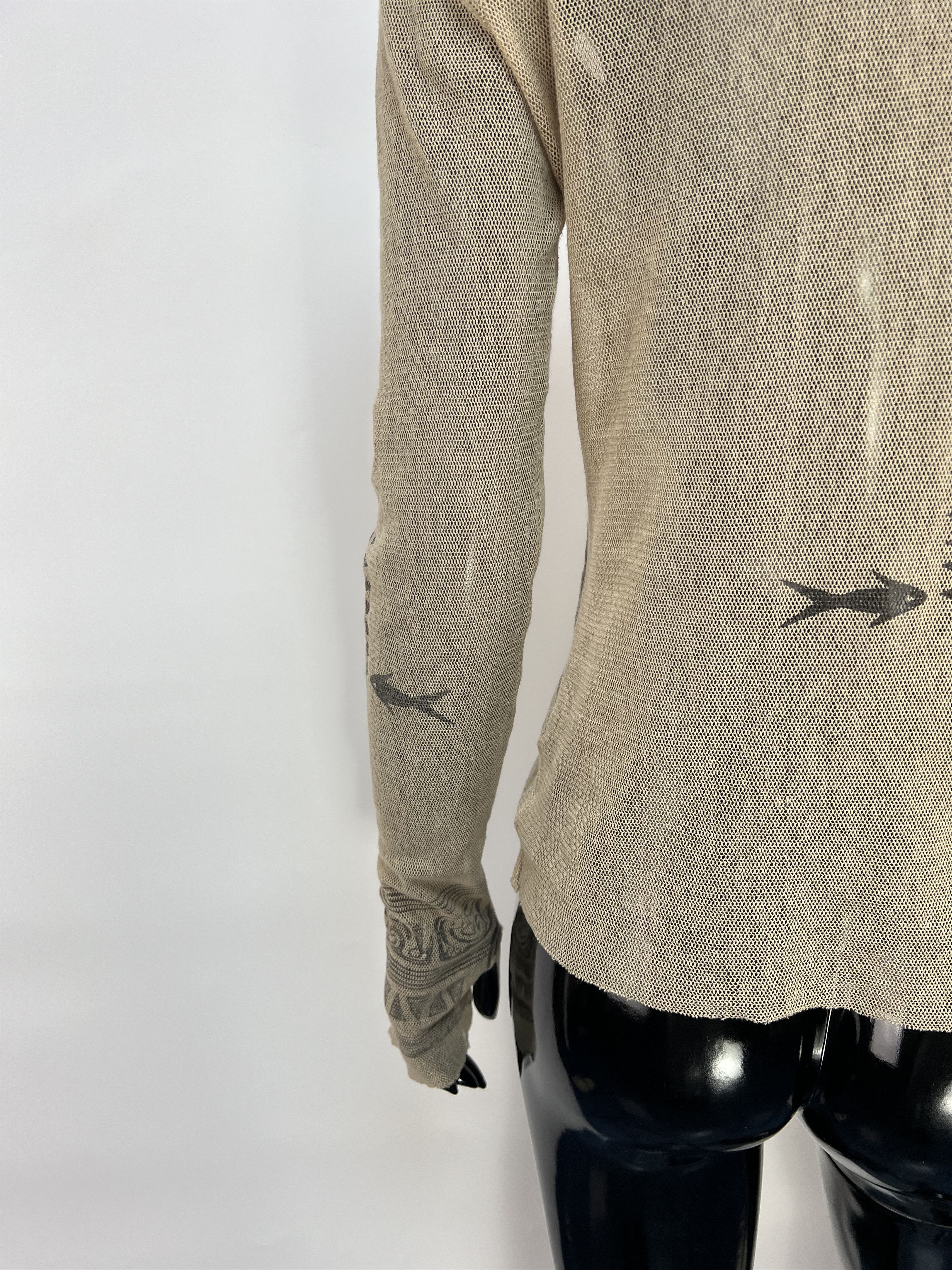 Cop Copine Cop Copine Rare Vtg Long Sleeve Mesh Top Blouse Y2K Size S / US 4 / IT 40 - 12 Thumbnail