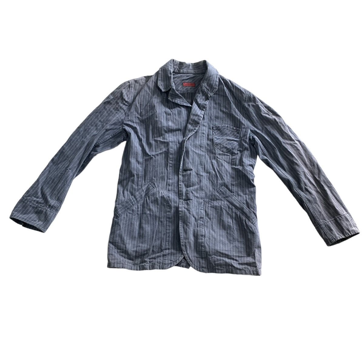 Johnbull 💥JOHNBULL WORKWEAR JACKET DENIM STRIPED FADED Size US L / EU 52-54 / 3 - 1 Thumbnail