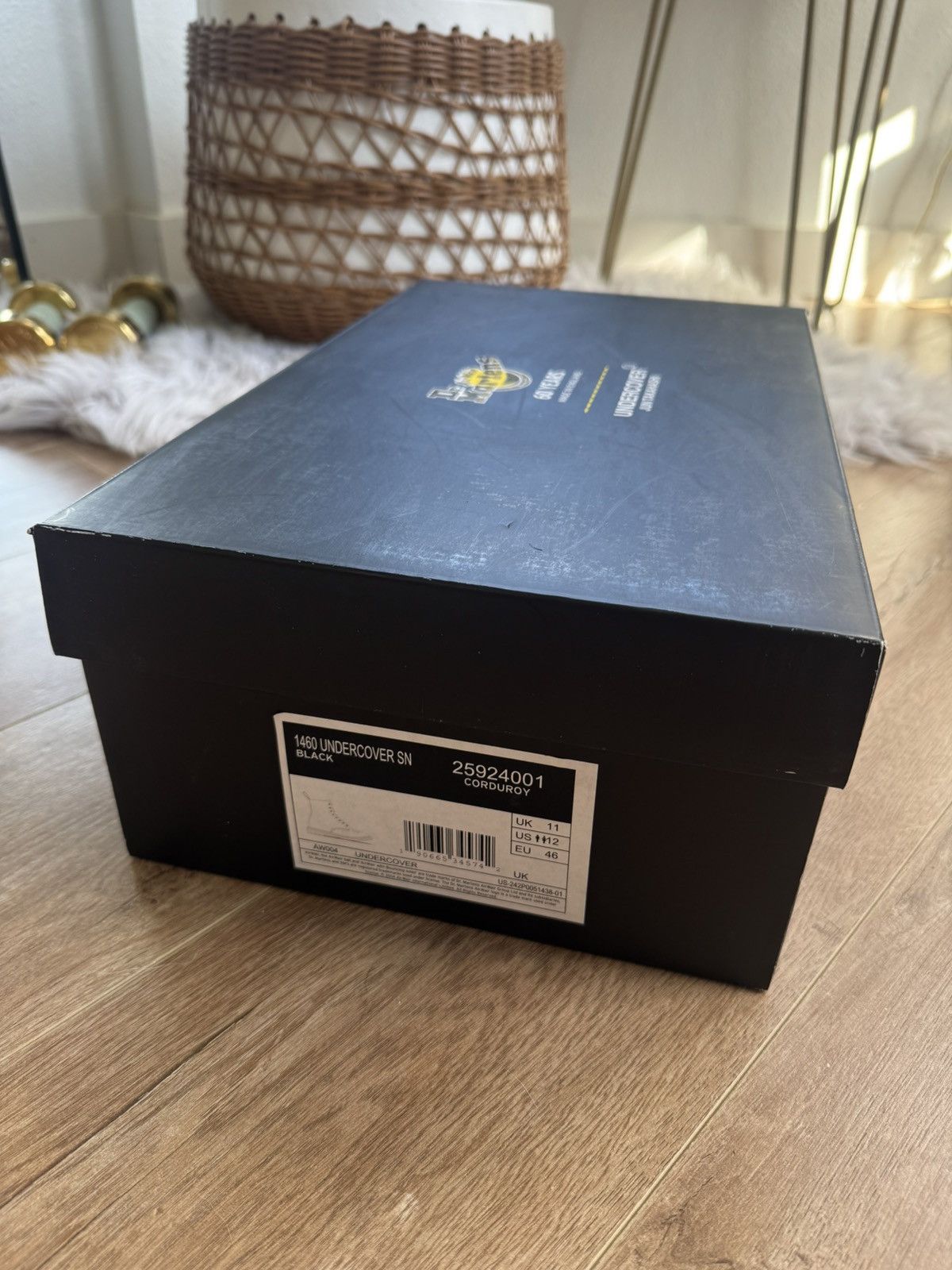 Dr. Martens × Undercover Undercover x Dr. Martens 1460 Black Corduroy Boots size US12 Size US 12 / EU 45 - 9 Thumbnail