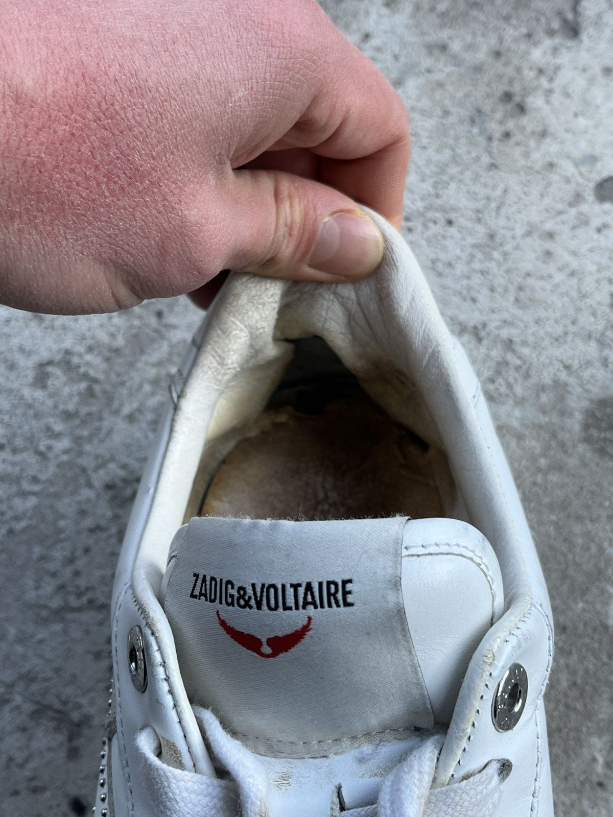 Zadig & Voltaire Zadig & Voltaire Distressed Low Top Sneakers Leather Shoes Size US 8 / IT 38 - 16 Thumbnail