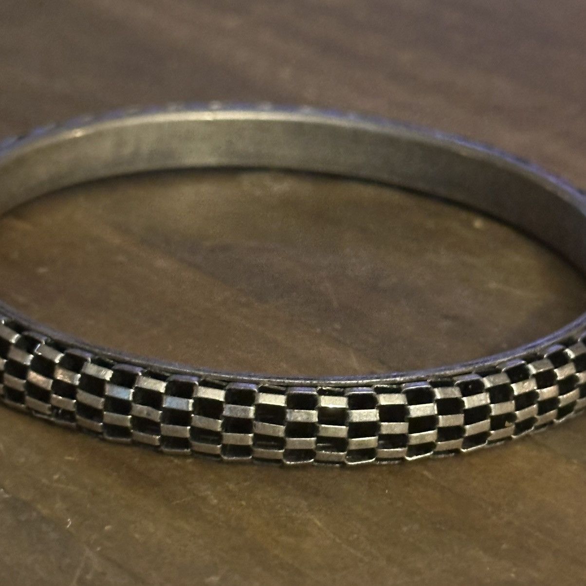 Vintage Vintage silver tone mesh bangle bracelet Size ONE SIZE - 4 Thumbnail