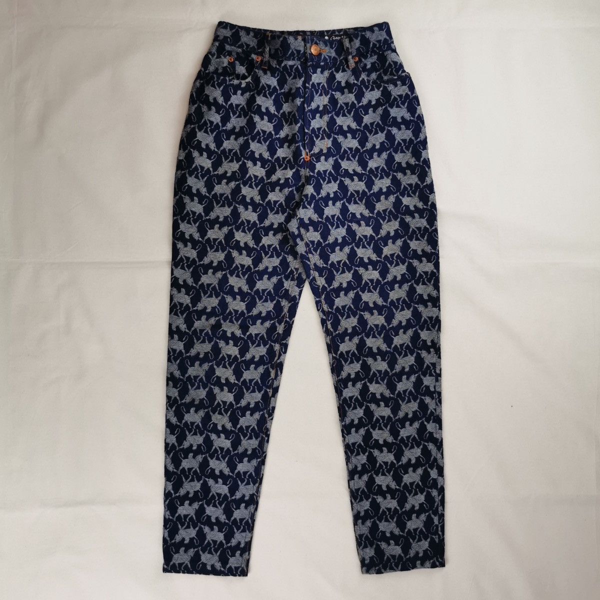 Jean Paul Gaultier AW1994 Jean Paul Gaultier Pegasus Jacquard Jeans Vintage Size 27" / US 4 / IT 40 - 1 Thumbnail