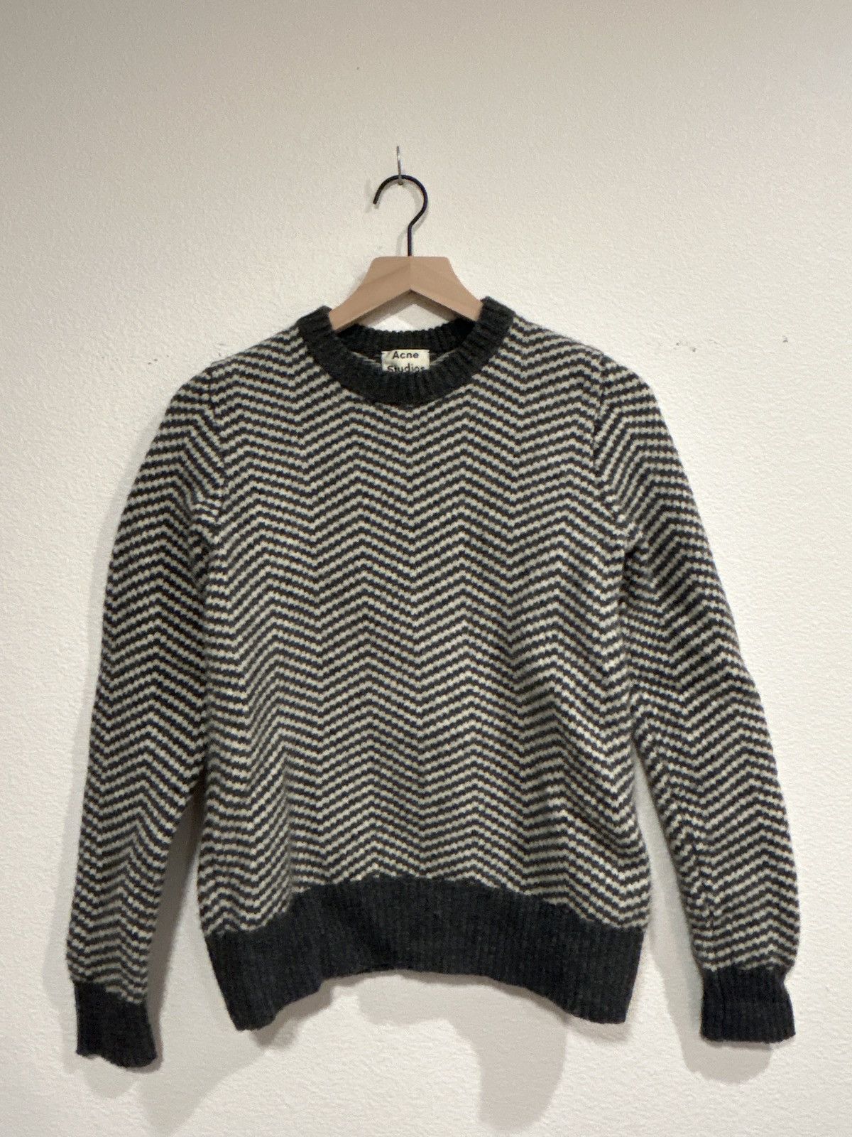 image of Acne Studios Knit Sweater in Grey, Men's (Size XS)