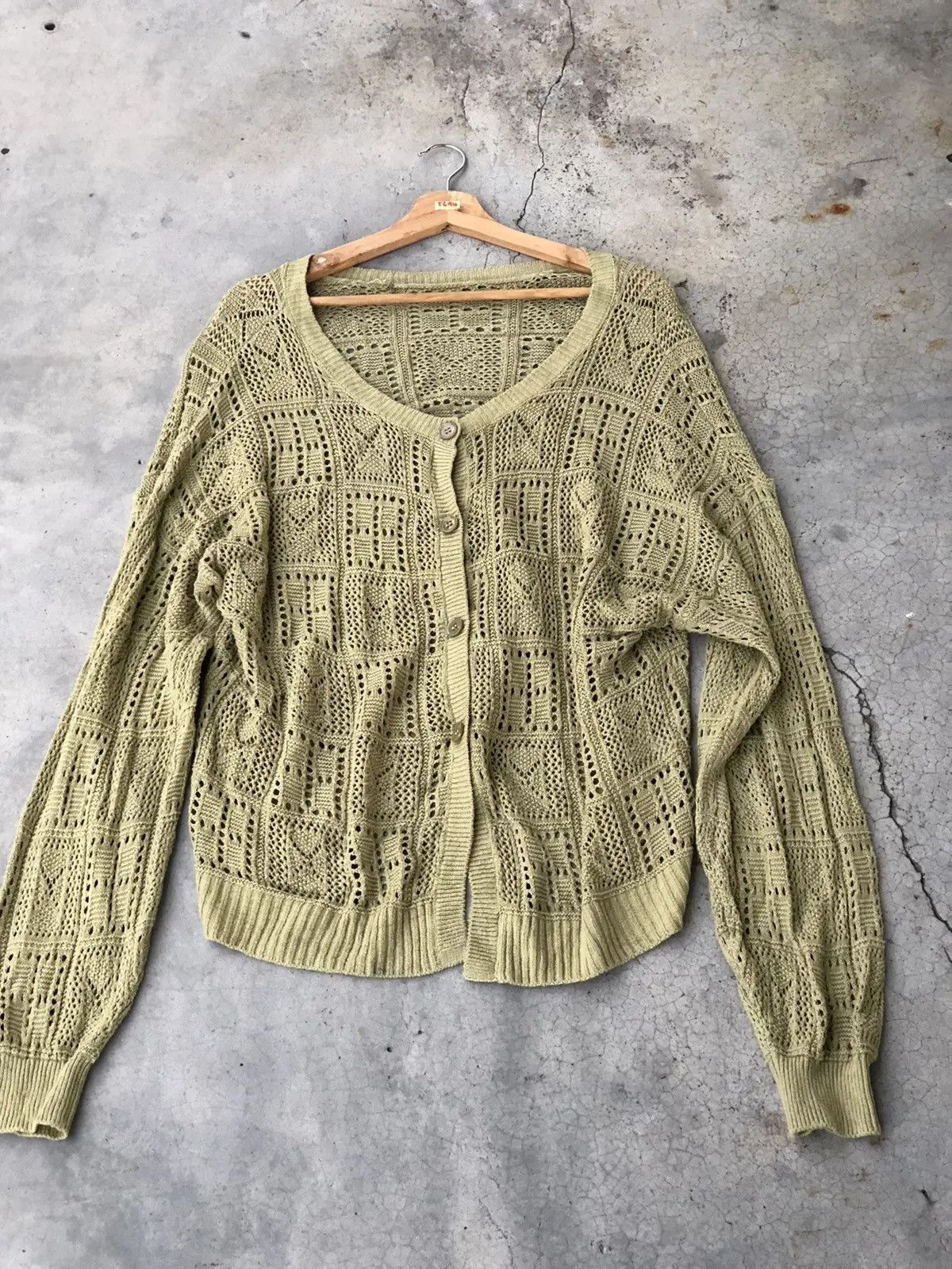 Designer Japanese Urbanity Mesh Netting Pullover Knitting Pattern Size US L / EU 52-54 / 3 - 2 Thumbnail