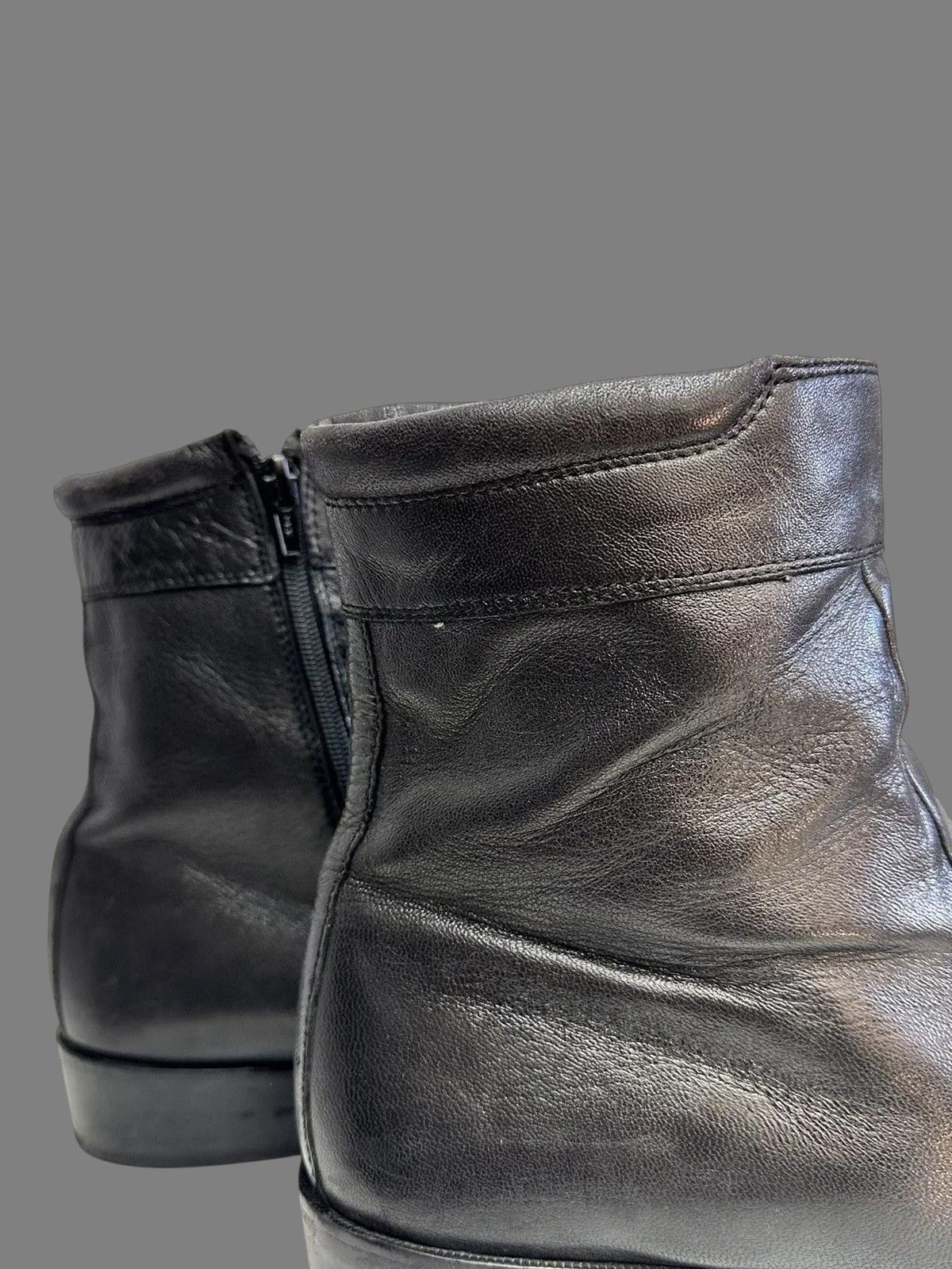 A.S.98 Black Leather Combat Boots Minimal Military Tech Style Size US 9 / IT 39 - 17 Thumbnail