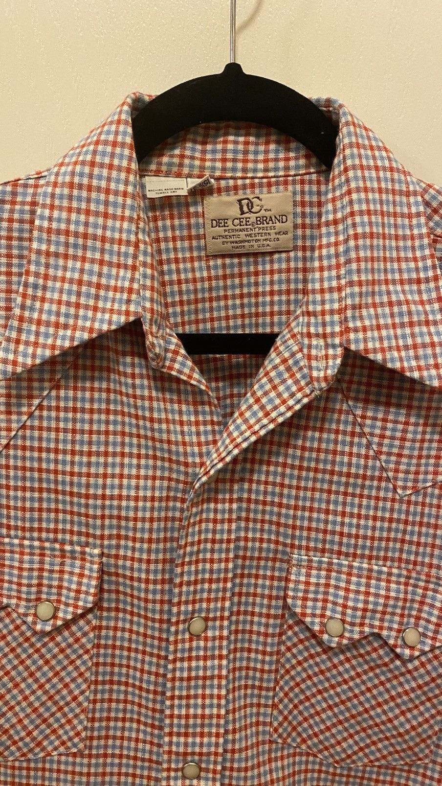 Vintage Vintage Dee Cee Western Pearl Snap Shirt Made in USA Plaid Size US L / EU 52-54 / 3 - 2 Thumbnail