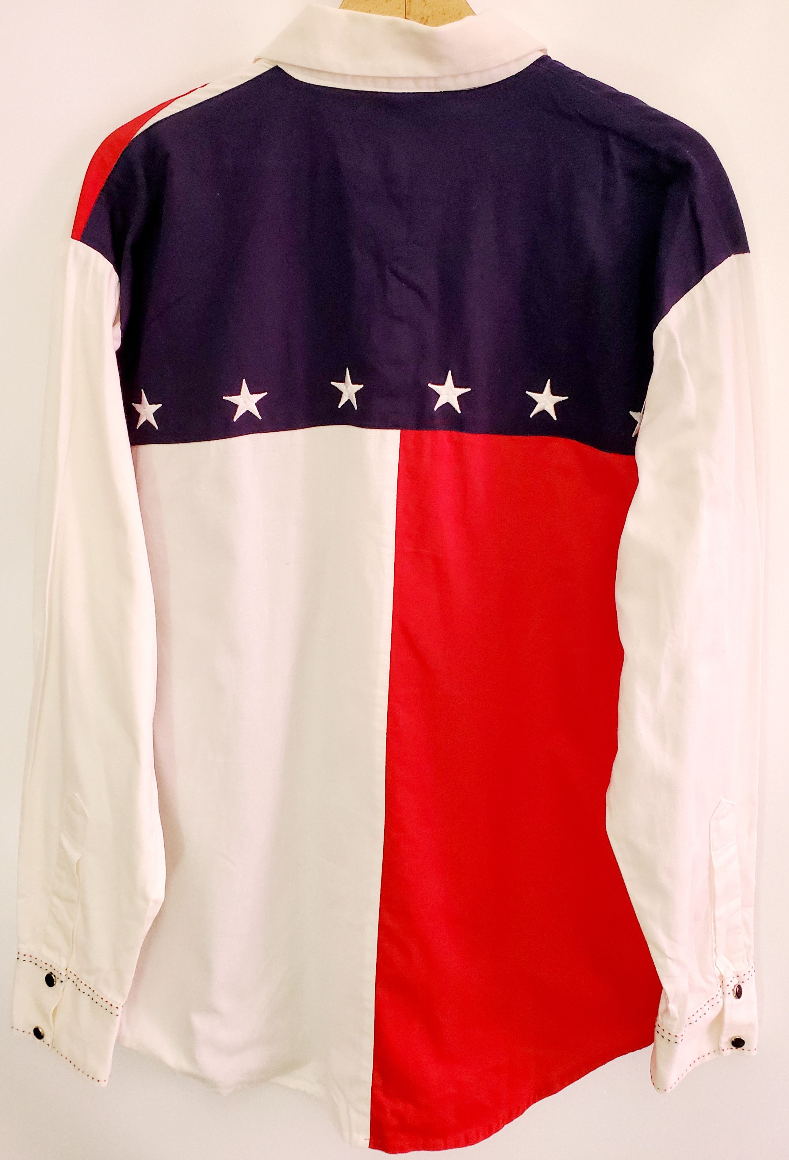 Japanese Brand × Vintage Vintage 90s USA Flags Button Ups shirt ideal condition sz L Size US L / EU 52-54 / 3 - 3 Thumbnail