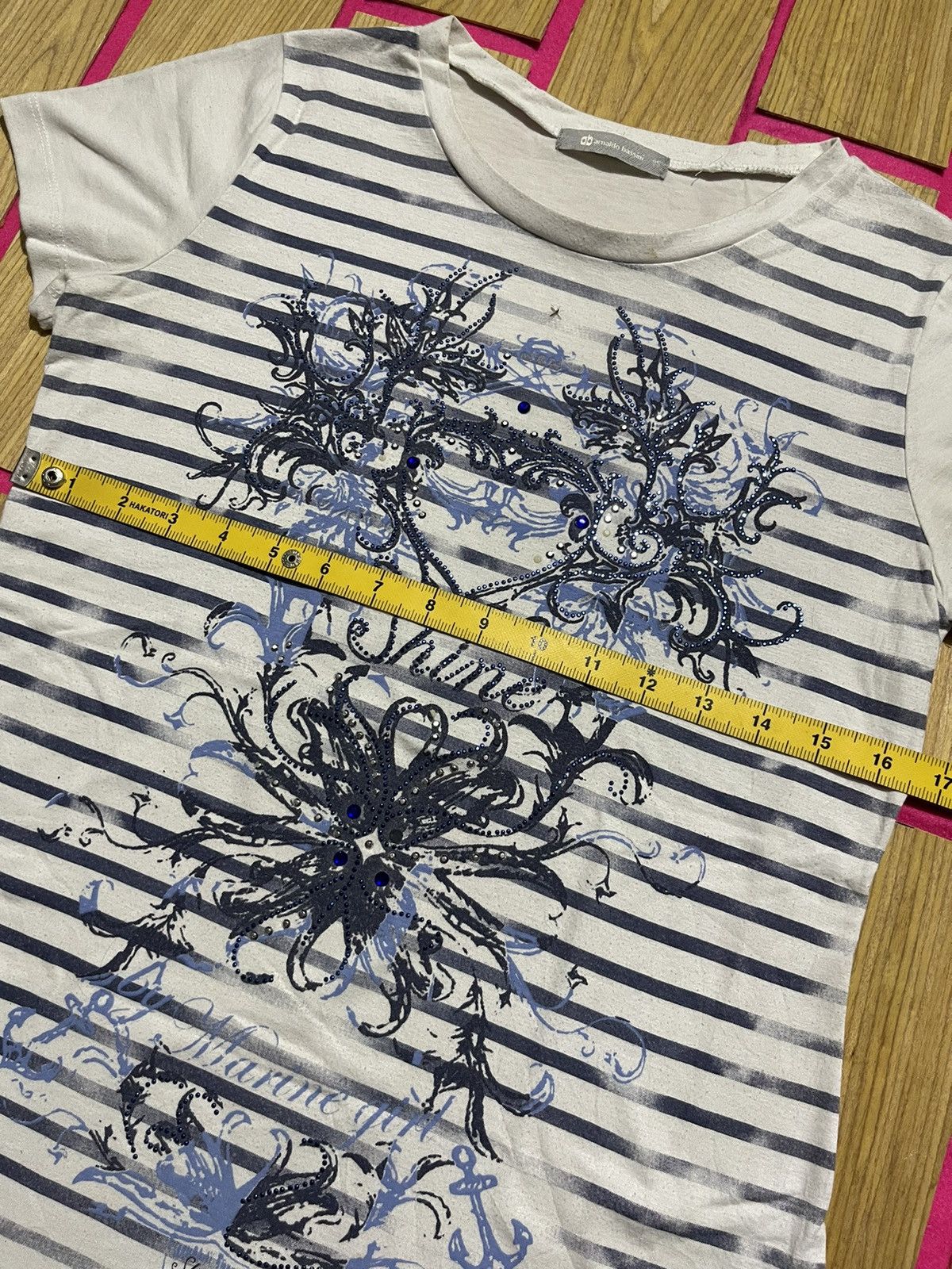 If Six Was Nine Y2K ARNALDO BASSINI short sleeve t-shirt with glitter print Size M / US 6-8 / IT 42-44 - 9 Thumbnail