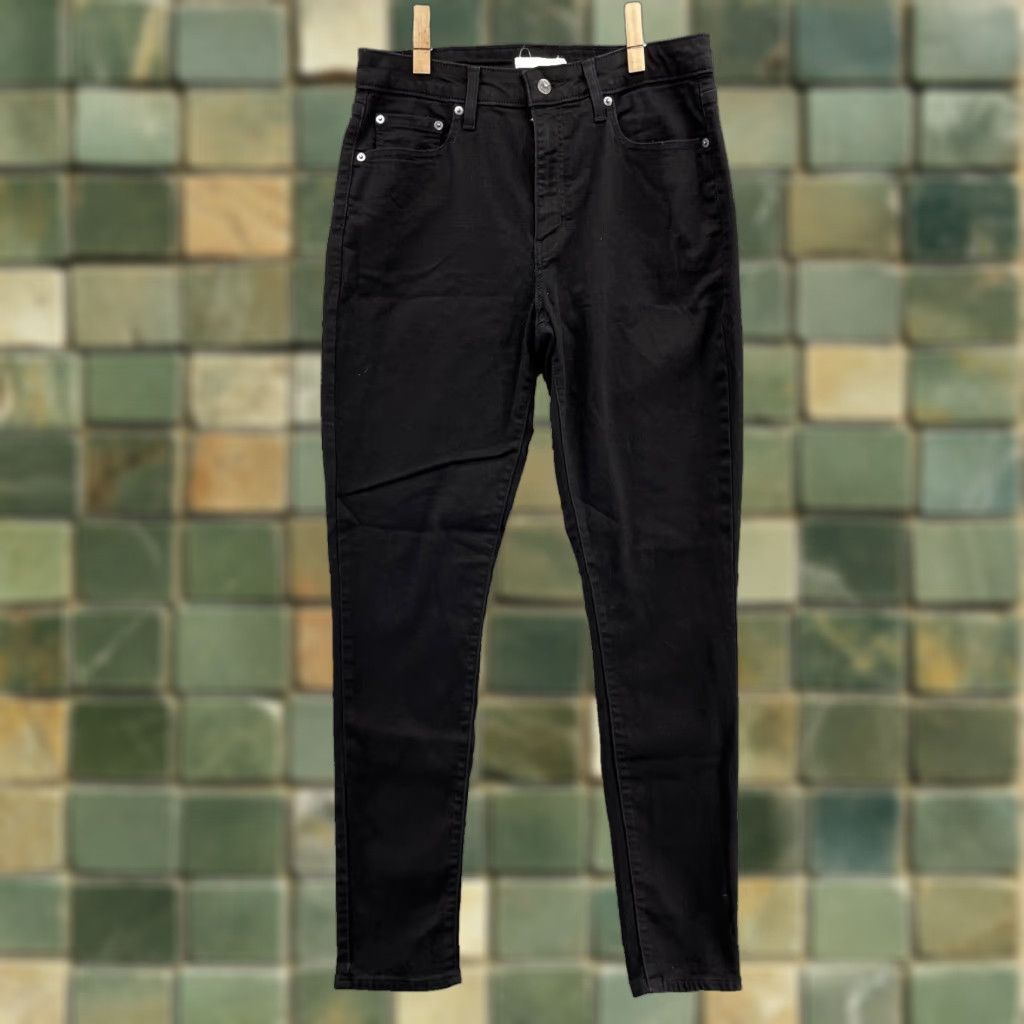 Levi's Levi's 721 Jeans Women 31x31 Black High Rise Skinny 90s Indie Sleaze Grunge Denim Slim Modern Style Womens Jeans Size 24" / US 00 / IT 34 - 1 Thumbnail