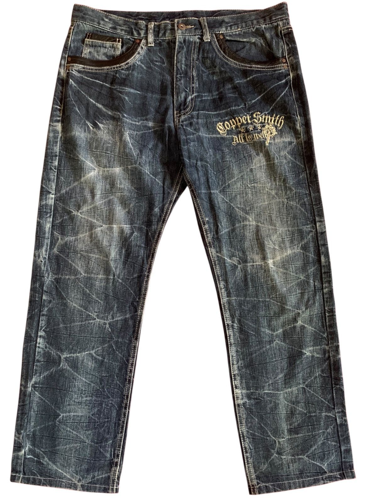 If Six Was Nine Copper Smith Embroidered Wings Faded Clawmark Vintage Size US 37 - 1 Thumbnail