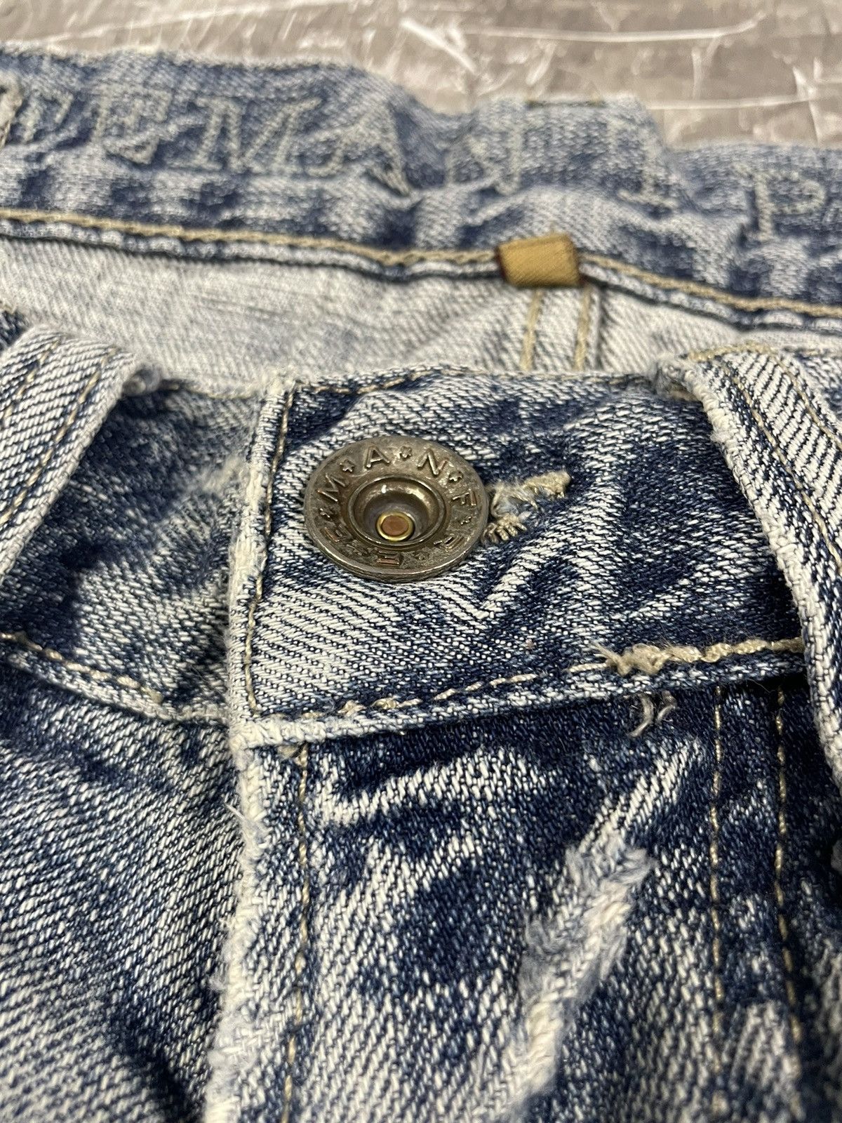 If Six Was Nine × Japanese Brand × KMRii Y2K Distressed Denim Jeans Tornado Mart Hysteric Punk Style Size US 31 - 16 Thumbnail