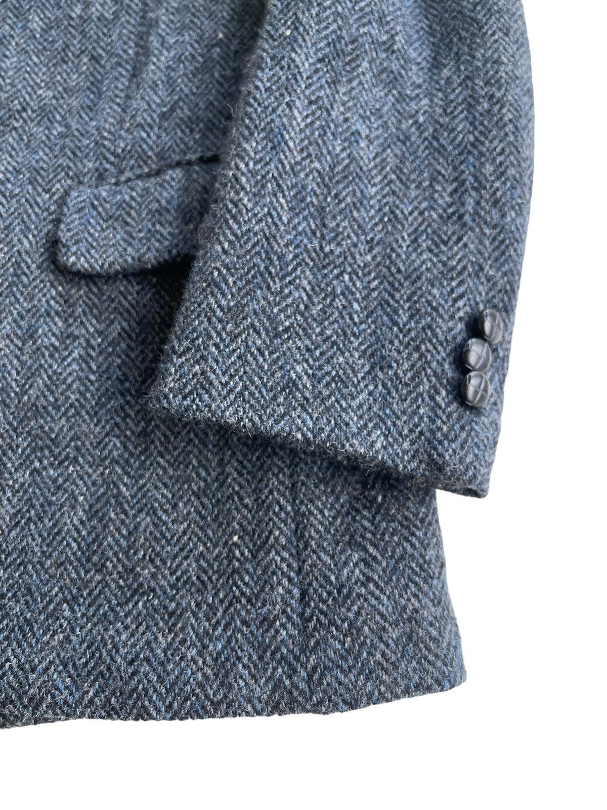 Harris Tweed 1980s Harris Tweed Pure Wool Herringbone Coat Size 38R - 4 Thumbnail
