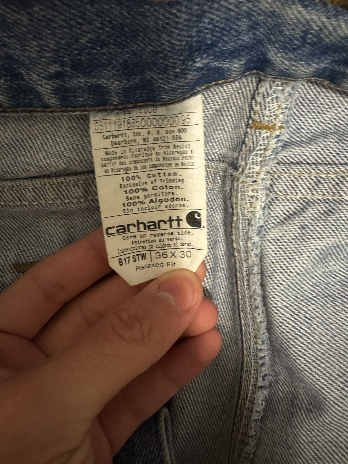 Carhartt Vintage Carhartt Faded Blue Jeans Size US 34 / EU 50 - 5 Thumbnail