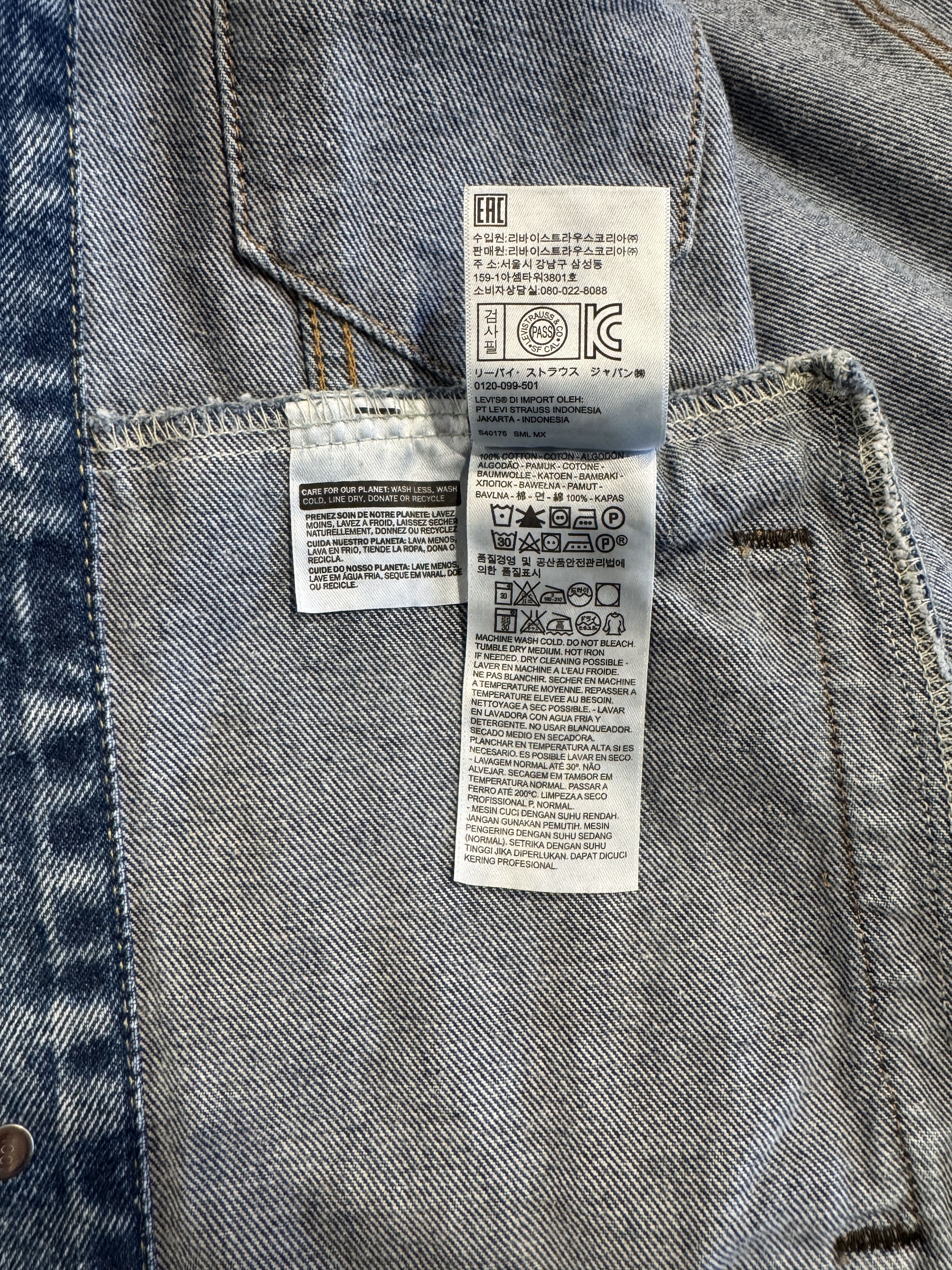 Levi's LEVI'S DISTRESSED ACID WASH DENIM JACKET SIZE SMALL Size US S / EU 44-46 / 1 - 11 Thumbnail