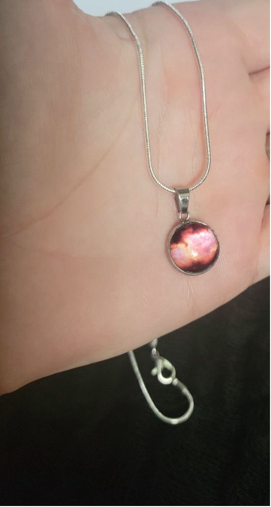 Handmade 925 Sterling Silver nebula galaxy necklace Size ONE SIZE - 1 Thumbnail