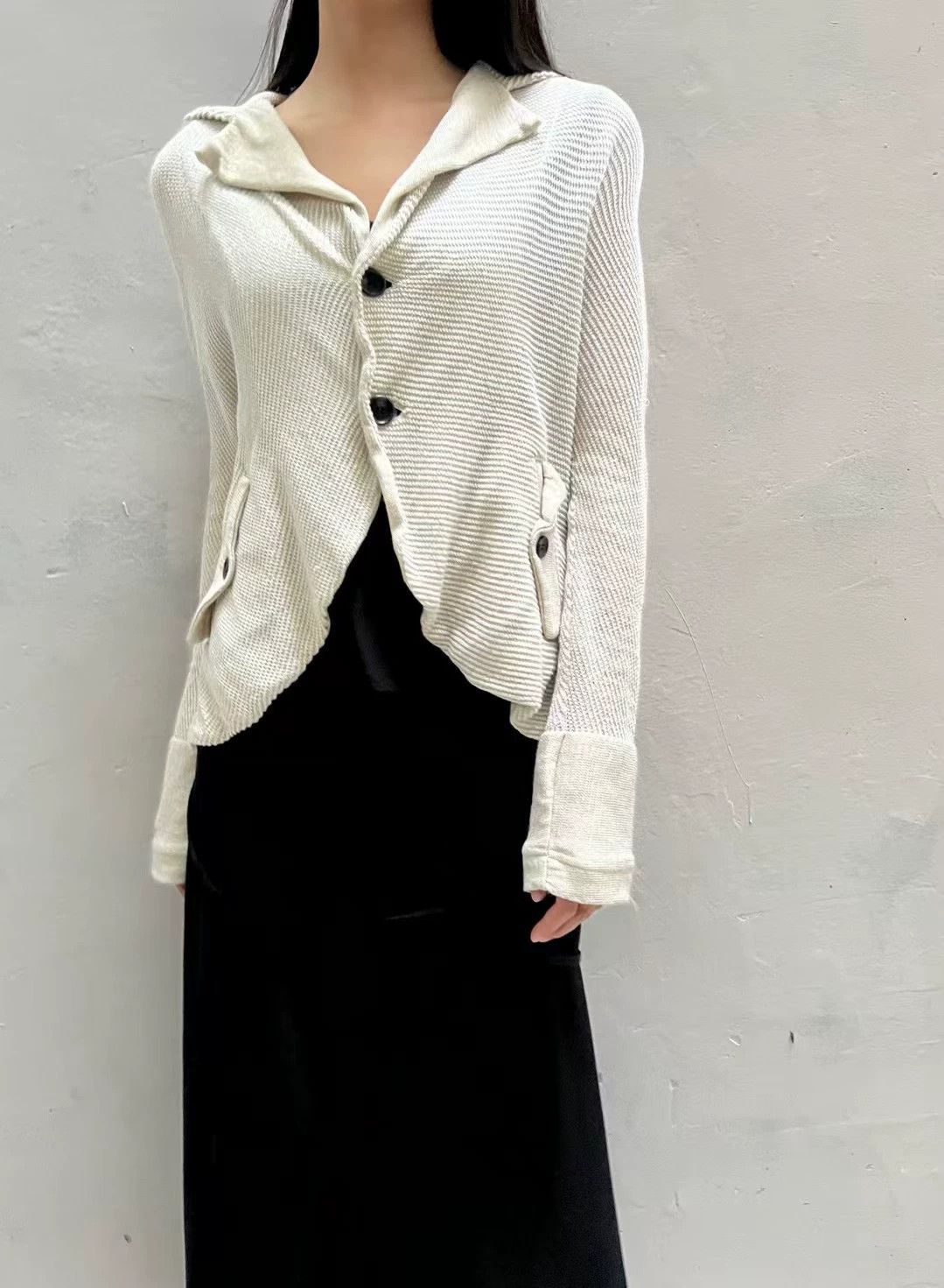 Yohji Yamamoto Yohji Yamamoto Stretchy Knit Cardigan Size 2 55cm Size M / US 6-8 / IT 42-44 - 1 Thumbnail