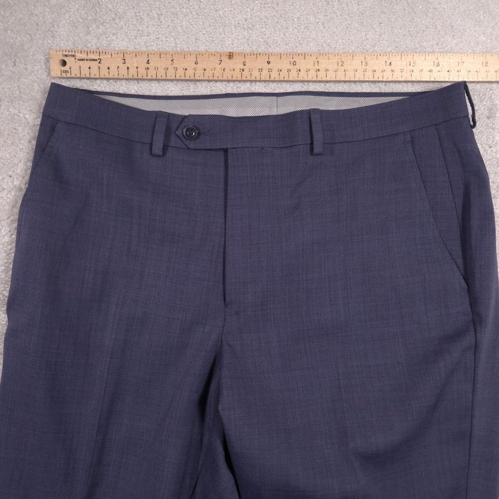 Michael Kors Michael Kors Dress Pants Mens 34x32 Blue Flat Front Stretch Slacks Business Size US 34 / EU 50 - 6 Thumbnail