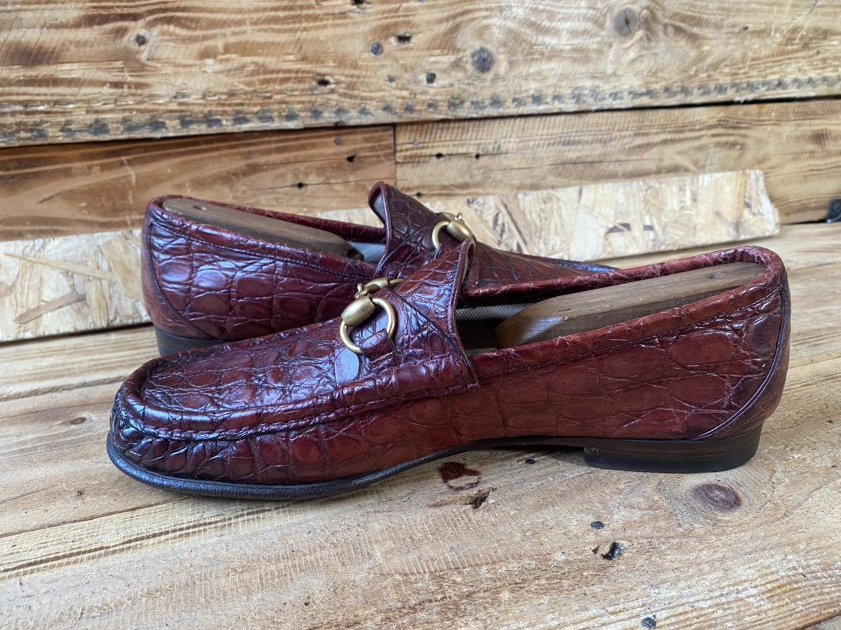 Gucci Gucci horsebit 1953 exotic crocodile leather loafers sz 7 Size US 8 / EU 41 - 13 Thumbnail