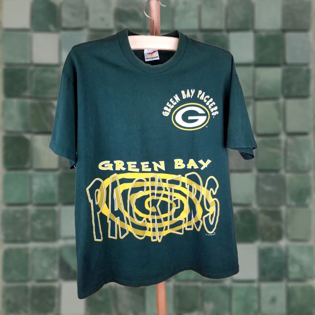 NFL VINTAGE 96' GREEN BAY PACKERS GREEN NFL FOOTBALL SINGLE STITCH T-SHIRT SZ LARGE Size US L / EU 52-54 / 3 - 1 Thumbnail
