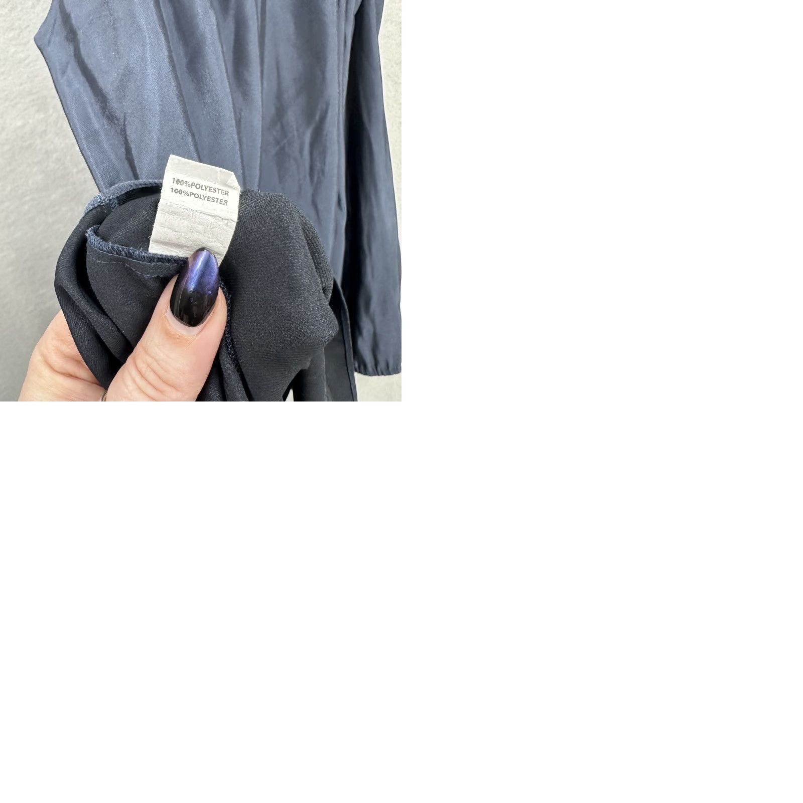 Ramy Brook Ramy Brook Blouse Candice Womens Small Cold Shoulder Beaded Satin Polyester Blue Solid Designer Quiet Luxury READ Size S / US 4 / IT 40 - 9 Thumbnail