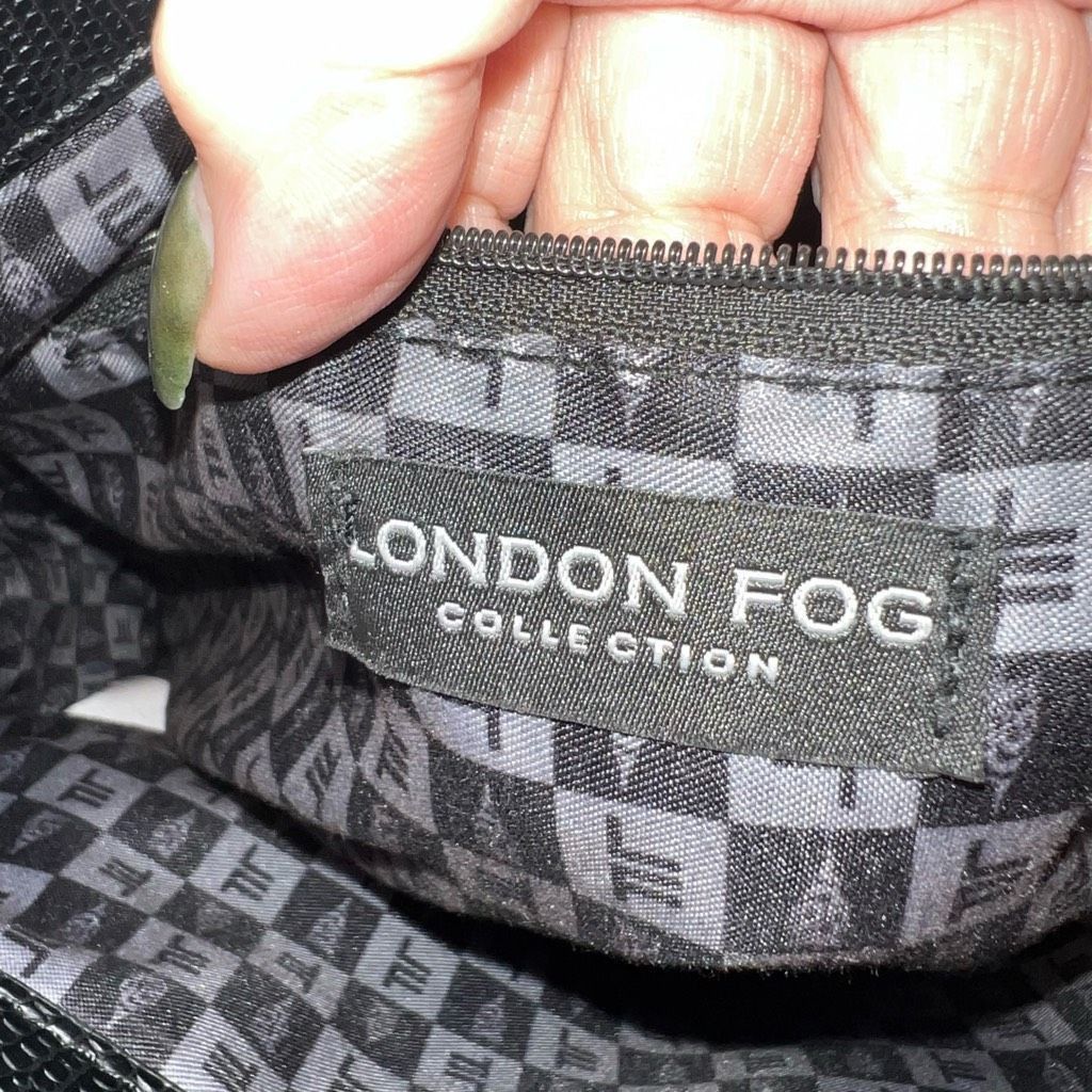 London Fog London Fog Croc/Snake Embossed Faux Leather Three Pocket Large Tote Size ONE SIZE - 10 Thumbnail