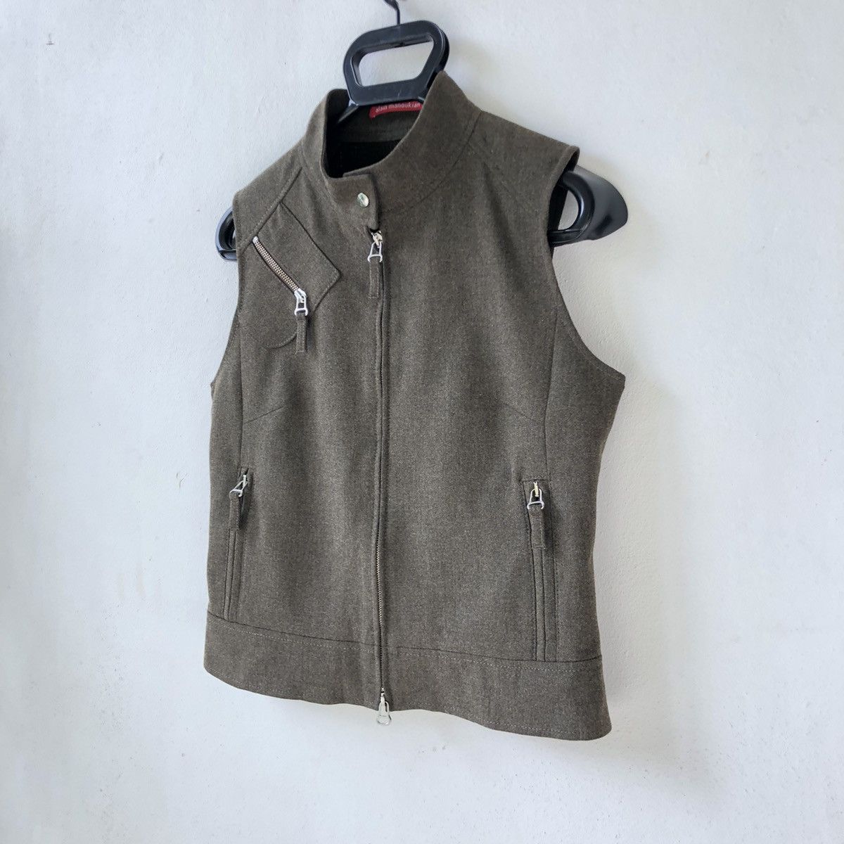 Other ALAIN MANOUKIAN Zip Up Knit Back Vest Size M / US 6-8 / IT 42-44 - 2 Thumbnail