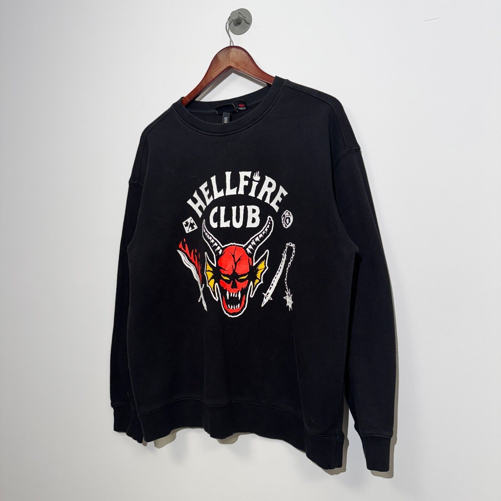 Vintage Vintage Unisex Black Cotton Crewneck Size M Stranger Size US M / EU 48-50 / 2 - 3 Thumbnail