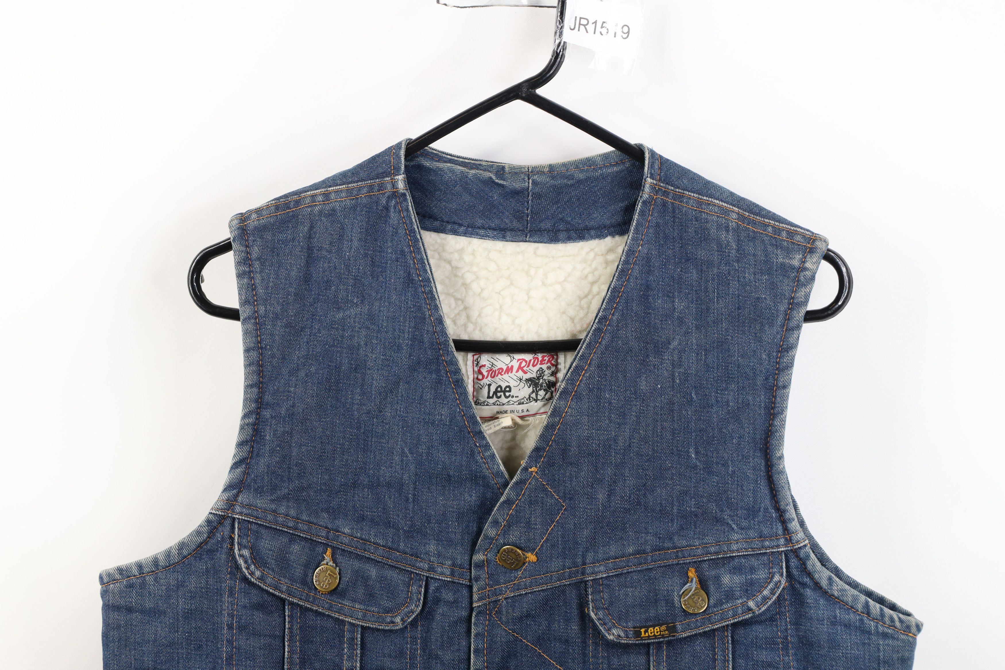 Lee Vintage 60s 70s Lee Storm Rider Lined Denim Vest Jacket USA Size US M / EU 48-50 / 2 - 2 Thumbnail