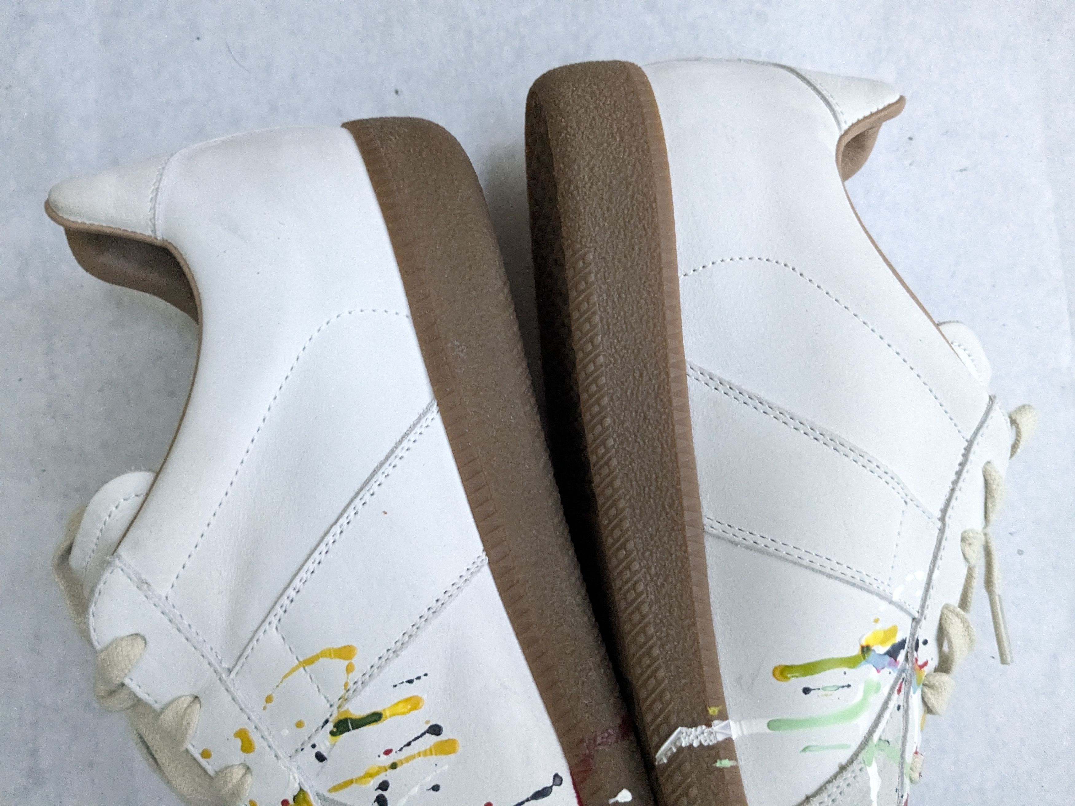 Maison Margiela Maison Margiela Gat Replica White Paint Splatter 11 44 Size US 11 / EU 44 - 13 Thumbnail