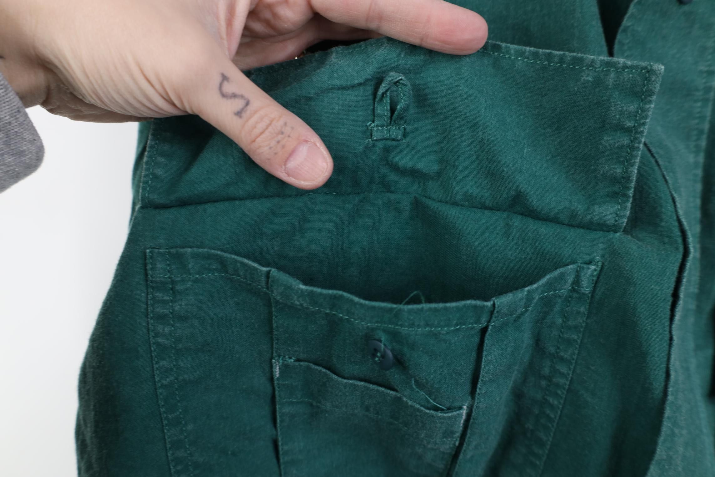 UNIONBAY Vintage 90s Unionbay Stonewash Baggy Surf Button Shirt Green Size US S / EU 44-46 / 1 - 8 Thumbnail