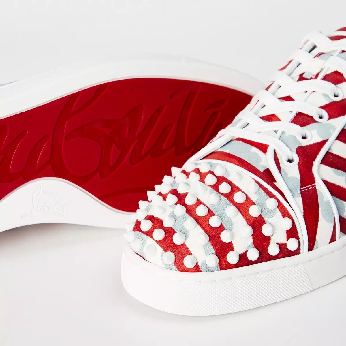 Christian Louboutin os11x0126 Spike Low-Top Sneakers in Multicolor Size US 8 / EU 41 - 4 Thumbnail